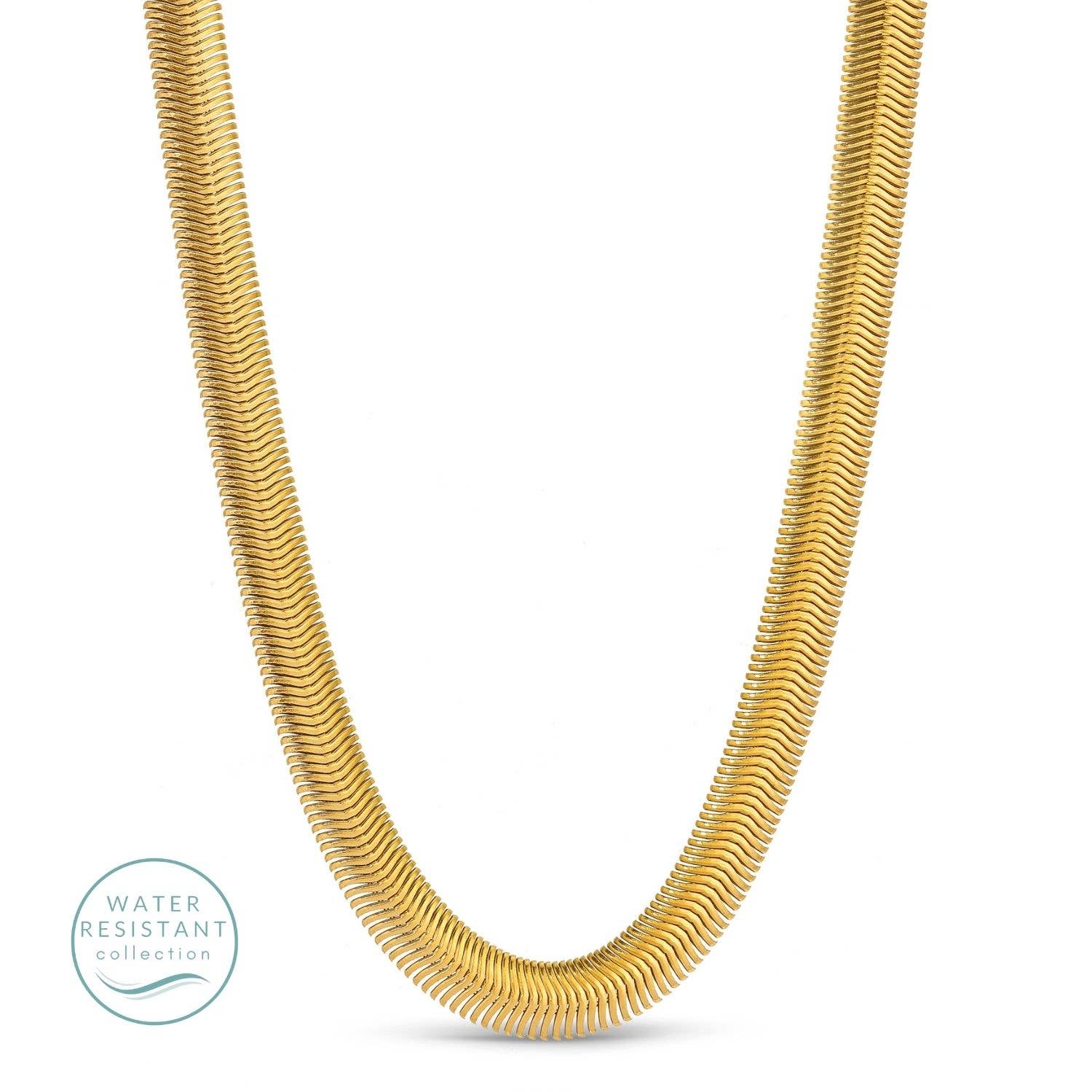 Splendid Iris - Wide Flex Snake Chain Necklace – Water Resistant - 926 West