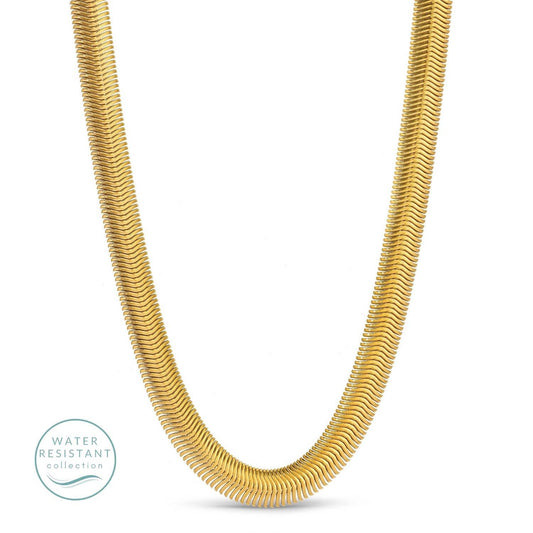Splendid Iris - Wide Flex Snake Chain Necklace – Water Resistant - 926 West