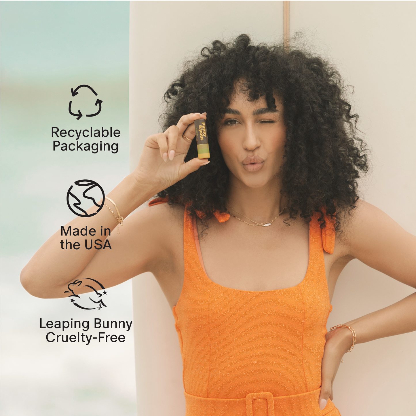 Poppy Pout - Lip Balm, Retro Surf, Midnight Mint