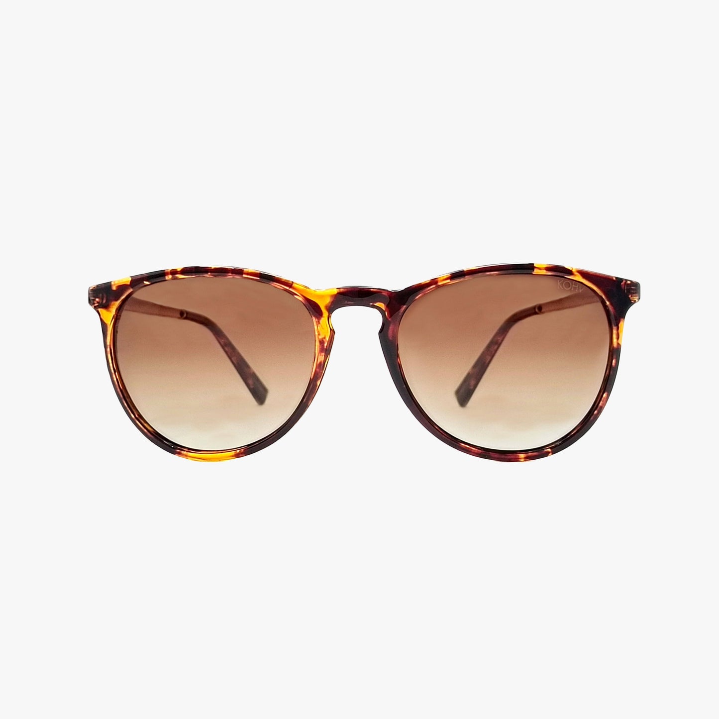 Kohv - HALE CLASSIC TORTOISE Polarized Round Fashion Sunglasses - 926 West