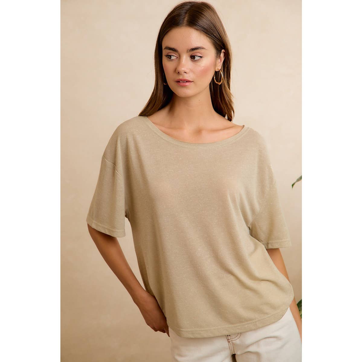 Solid Jersey Relaxed Fit Short Sleeve Pocket Top