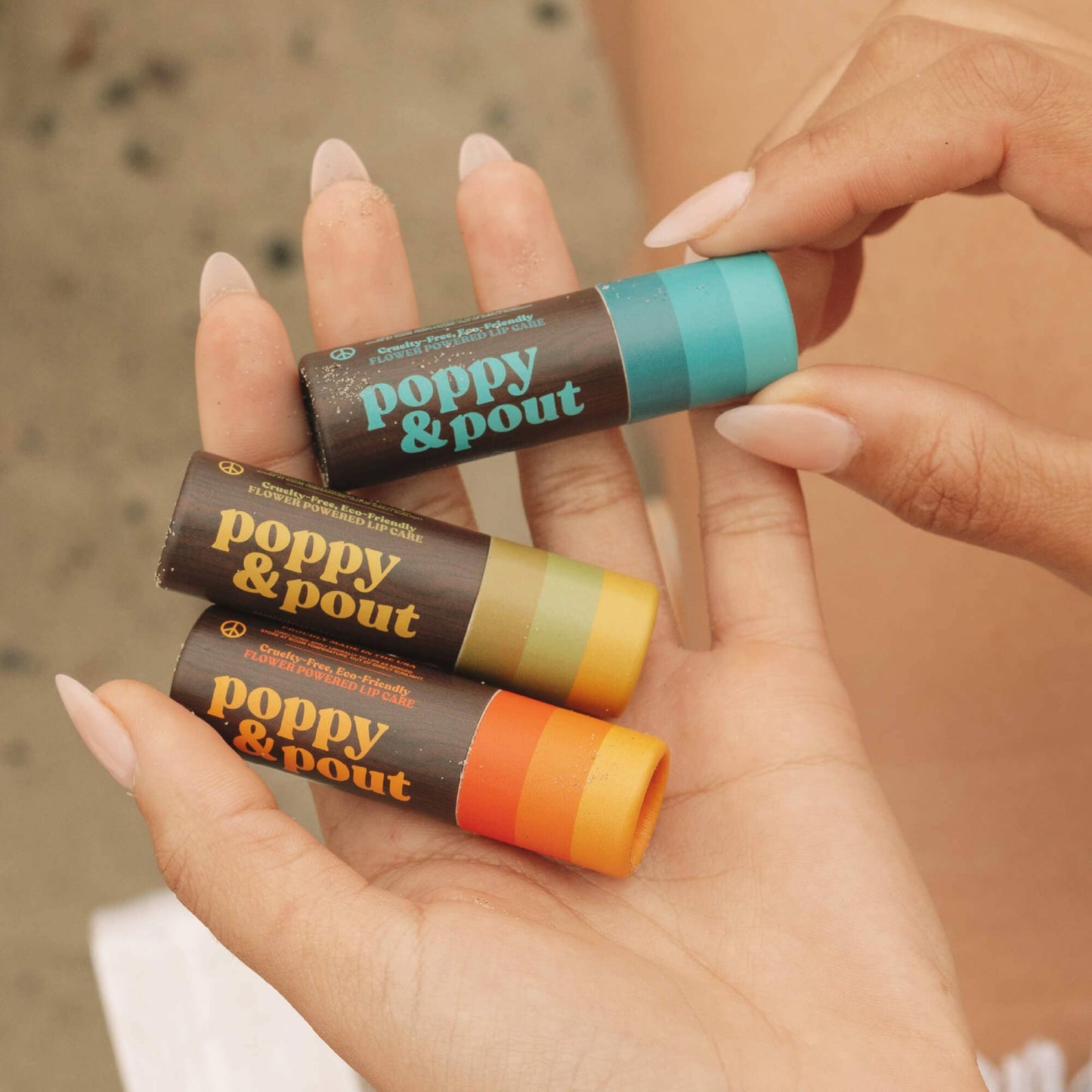 Poppy Pout - Lip Balm, Retro Surf, Midnight Mint