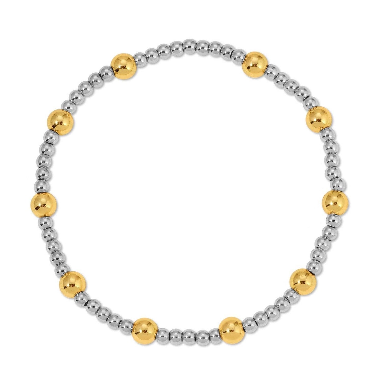 Splendid Iris Two-Tone Stretch Bracelet 3mm/5mm B3441 - 926 West