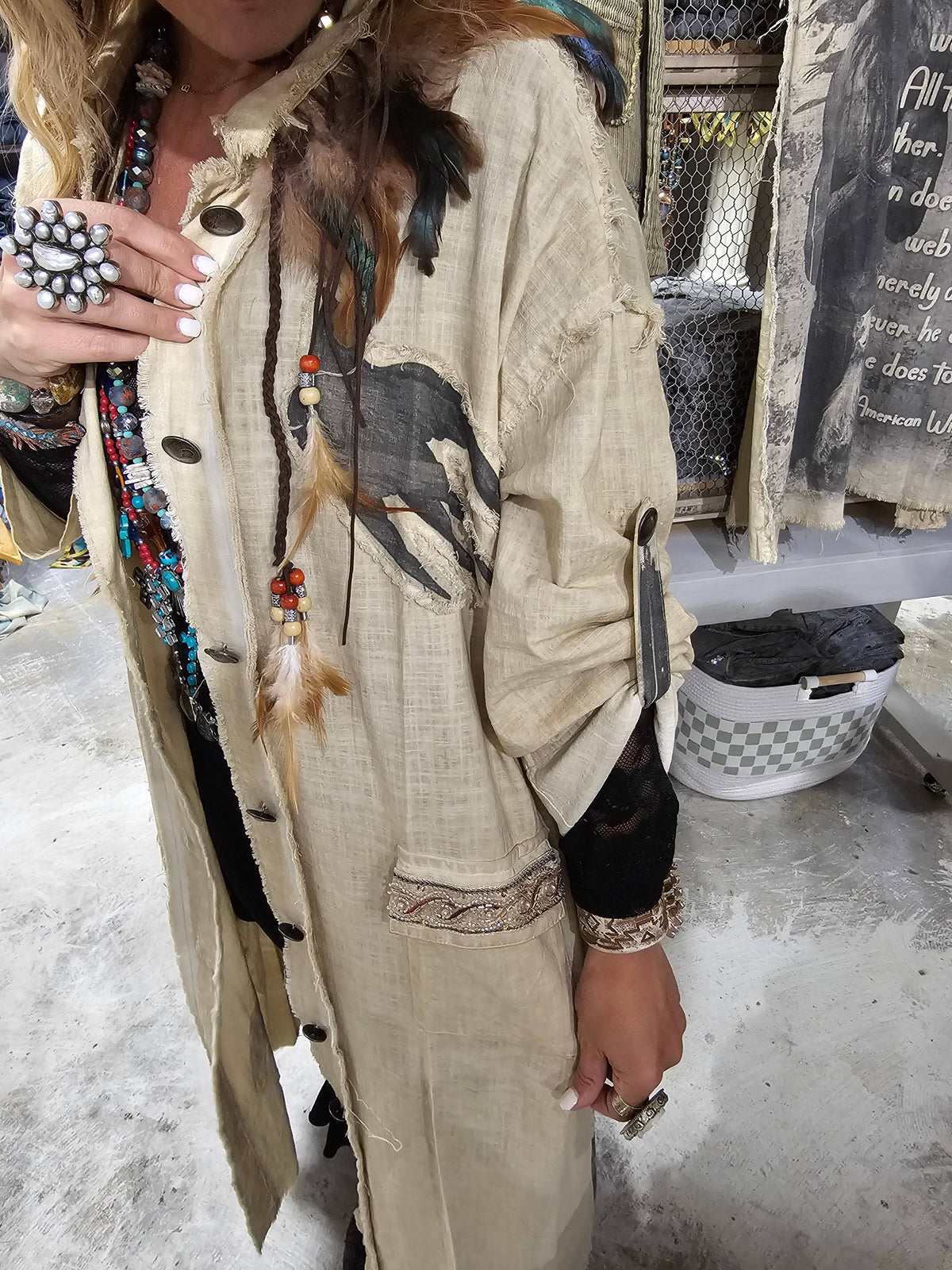 Indian Wisdom Duster A Rare Bird Shop