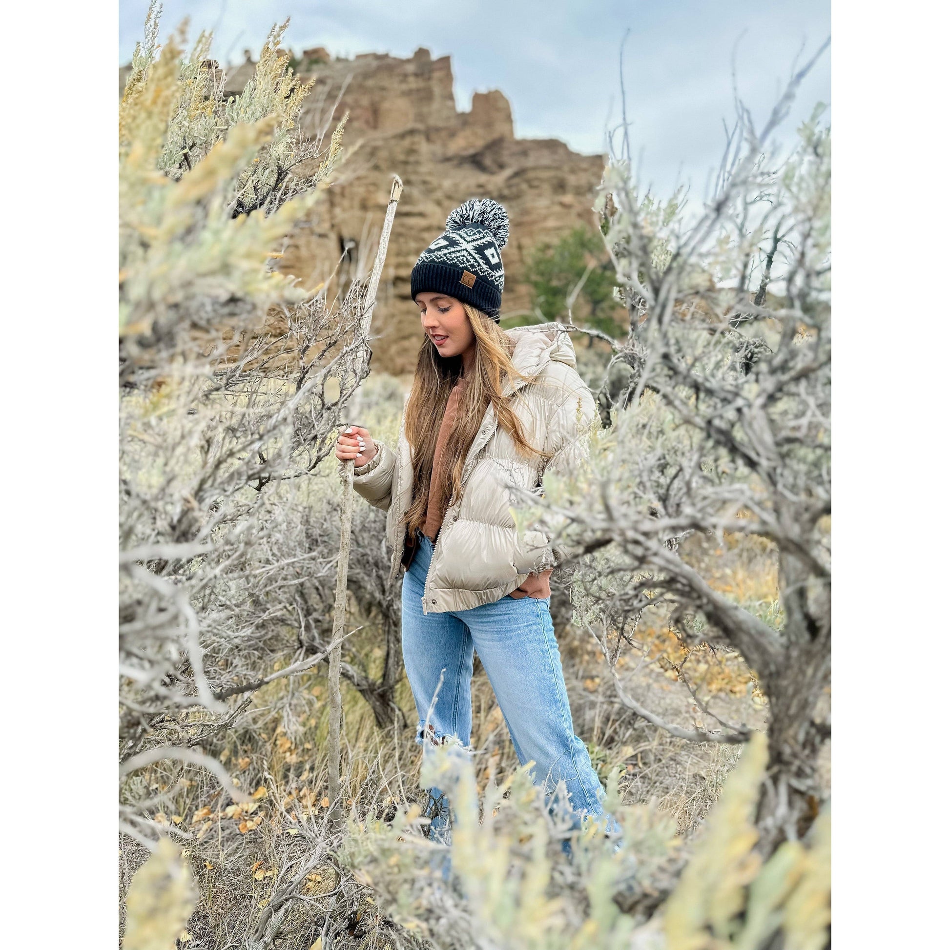 Aztec Multi-Colored Pom C.C Beanie HAT4017 C.C Beanie