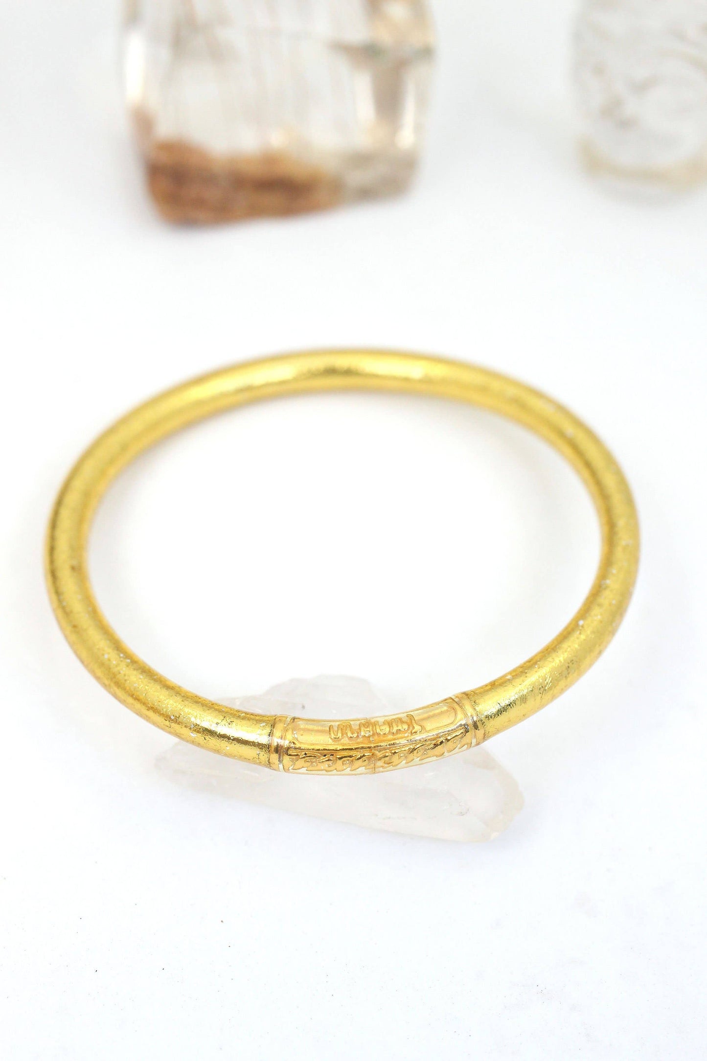Gold/Champagne Thai Buddhist Temple Bracelets, Bangles (Includes 5)
