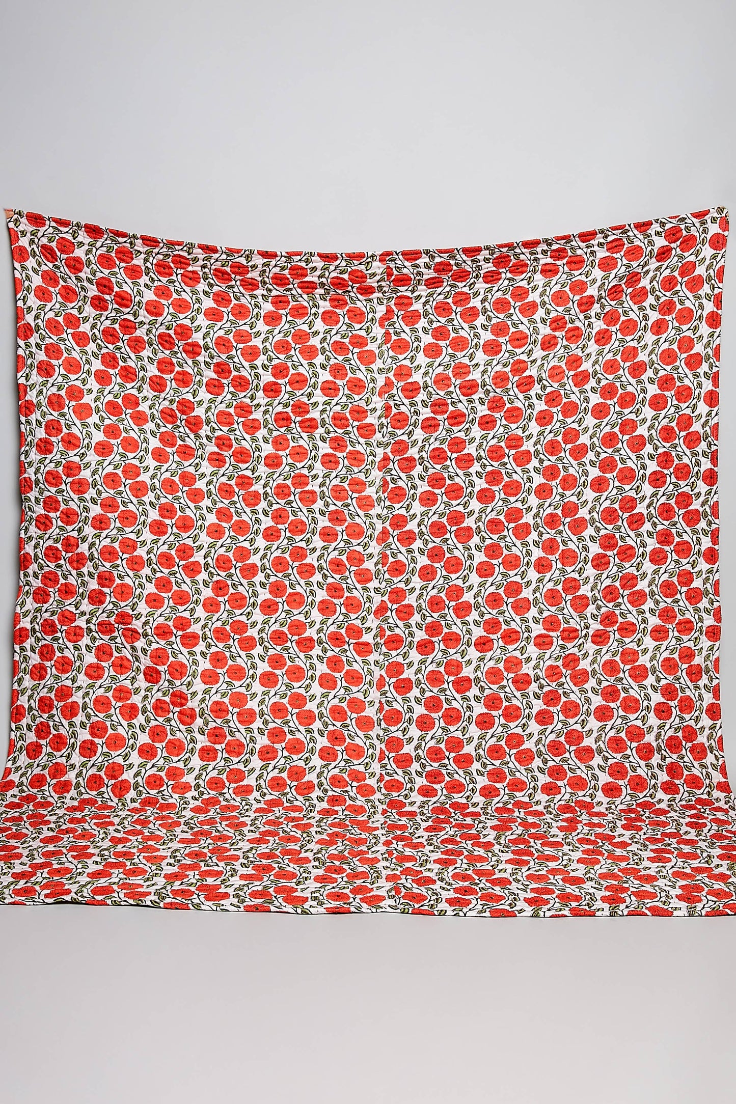 POL Boho Quilted Cotton Stripe Throw Blanket