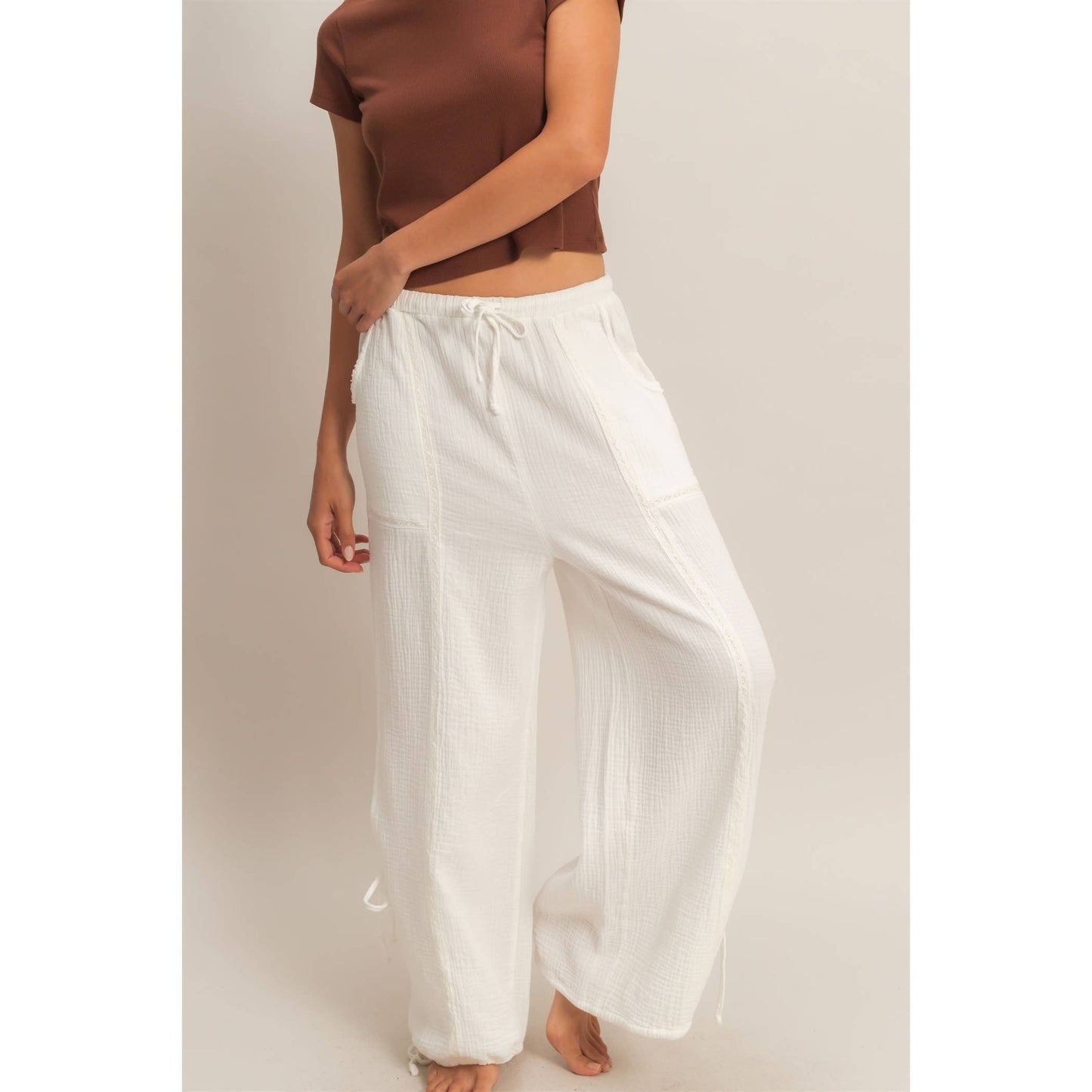 HYFVE - Gauze Drawstring Jogger Pants