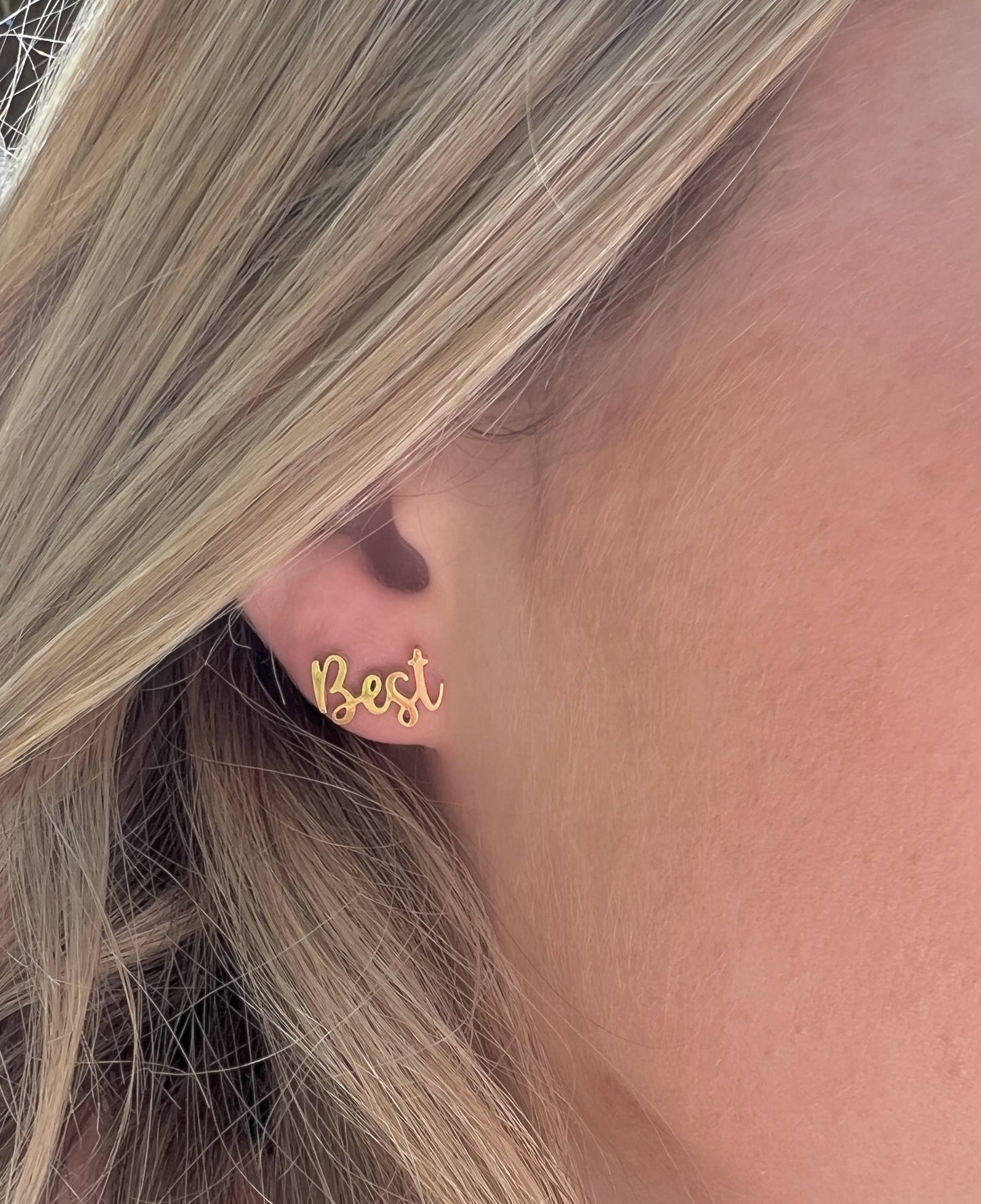 Mother's Day Gift! "Best Mom" Gold StuEarrings, Gift for Mom Steele Sloan Designs