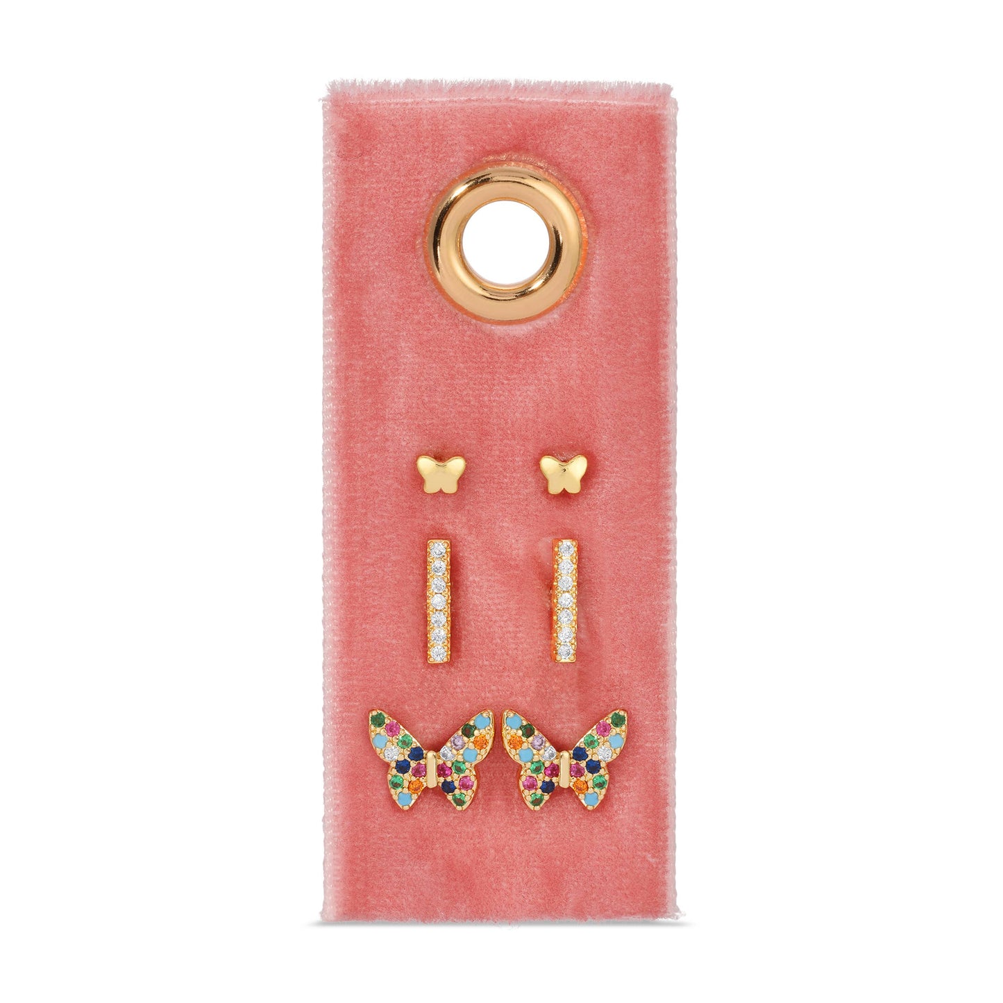 SPLENDID IRIS - Butterfly Velvet Stud Set E7451 - 926 West