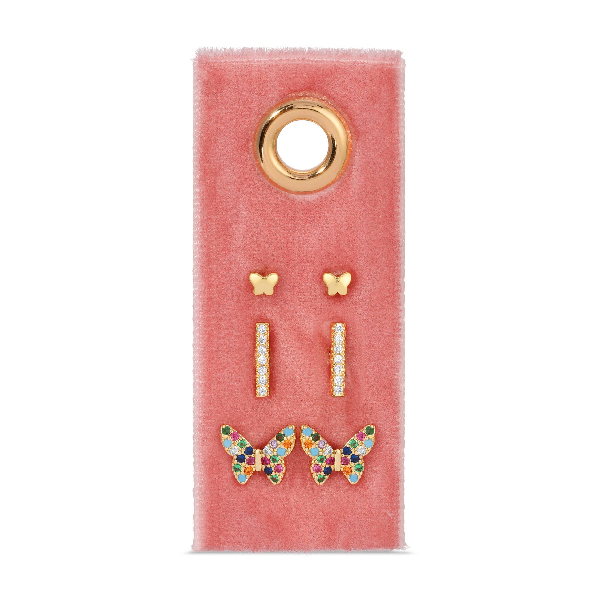 SPLENDID IRIS - Butterfly Velvet Stud Set E7451 - 926 West
