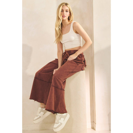 Mineral Washed Terry Knit Pants