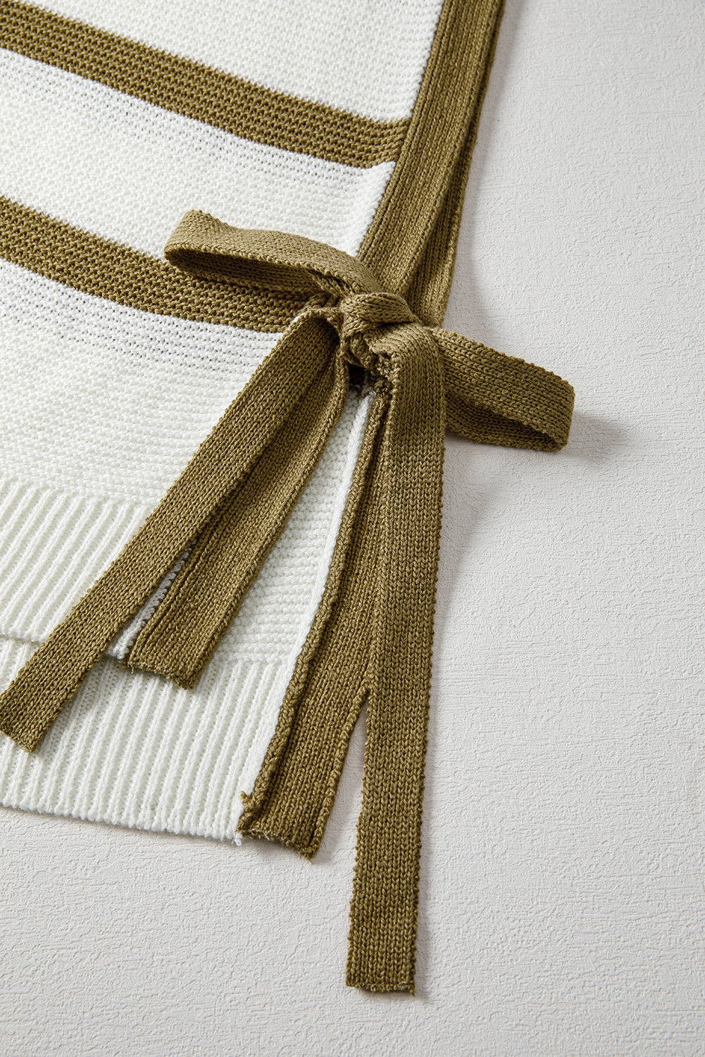 FINAL SALE- Stripe Tie Side Summer Sweater Top 926 WEST