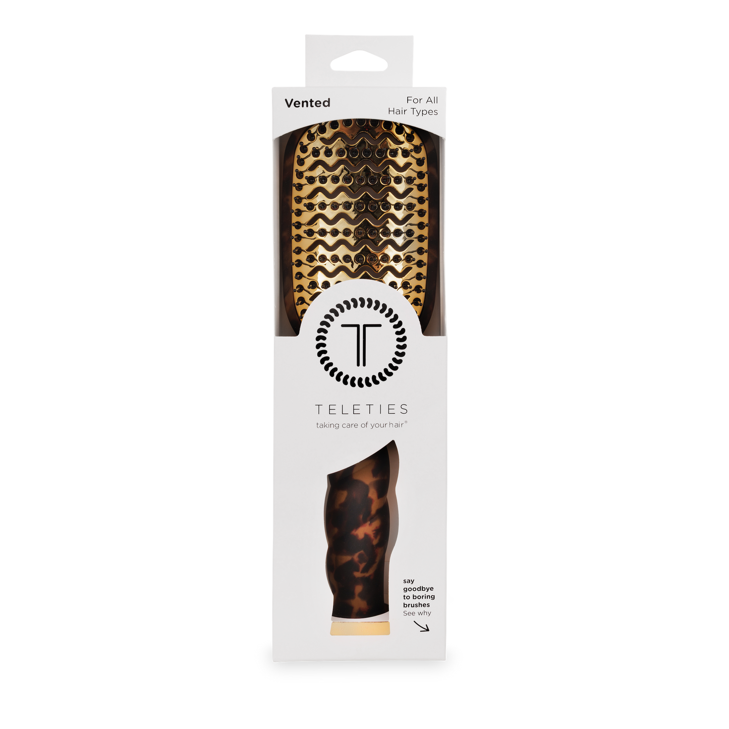 Teleties - Vented Hair Brush | Tortoise