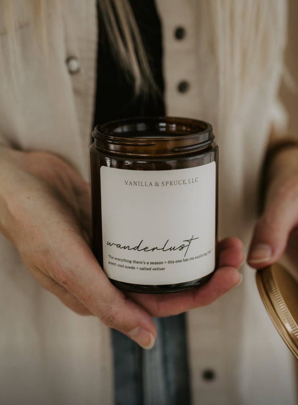 7 oz Candle - Wanderlust Vanilla and Spruce, LLC