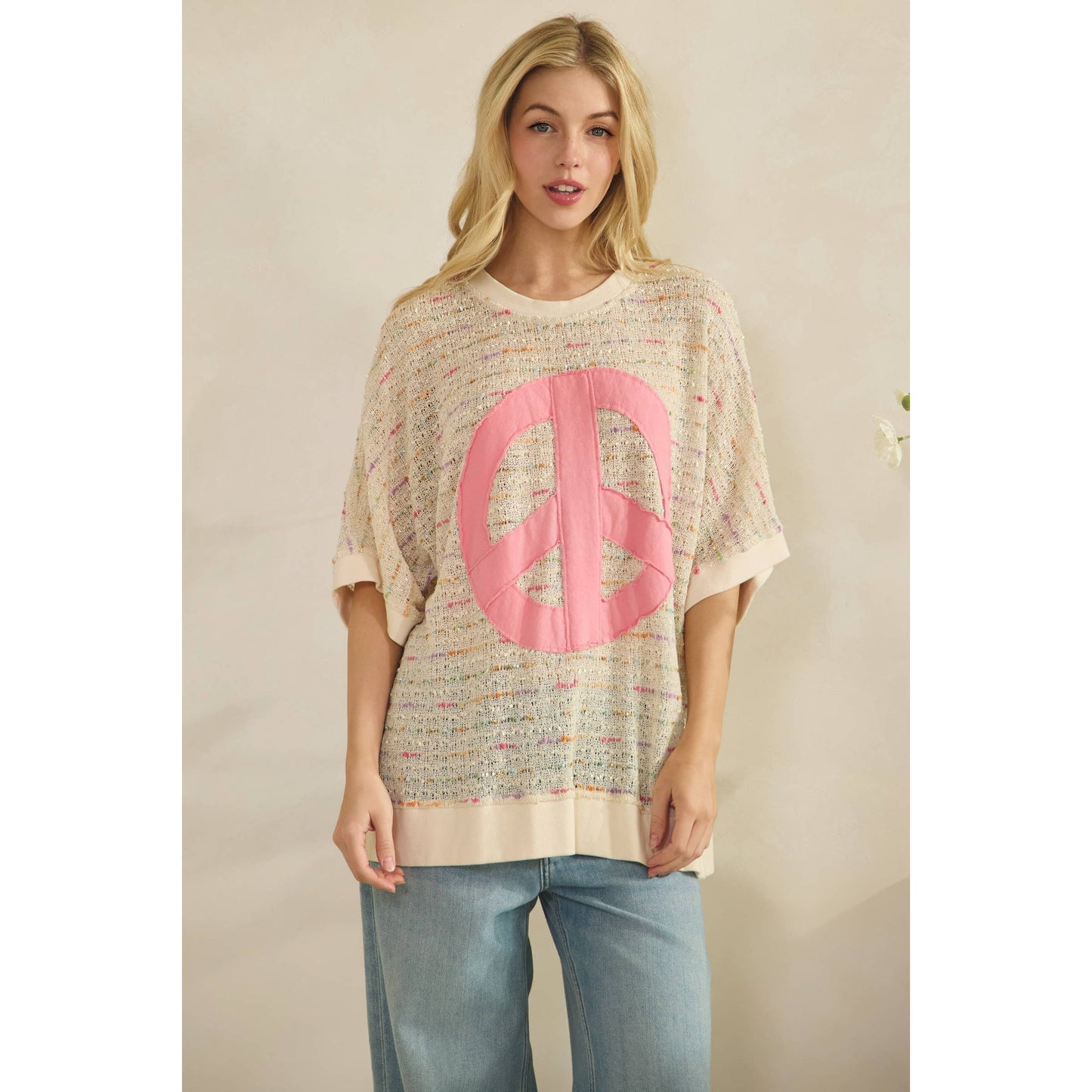 Sage & Fig - CANDY POP PEACE KNIT TOP