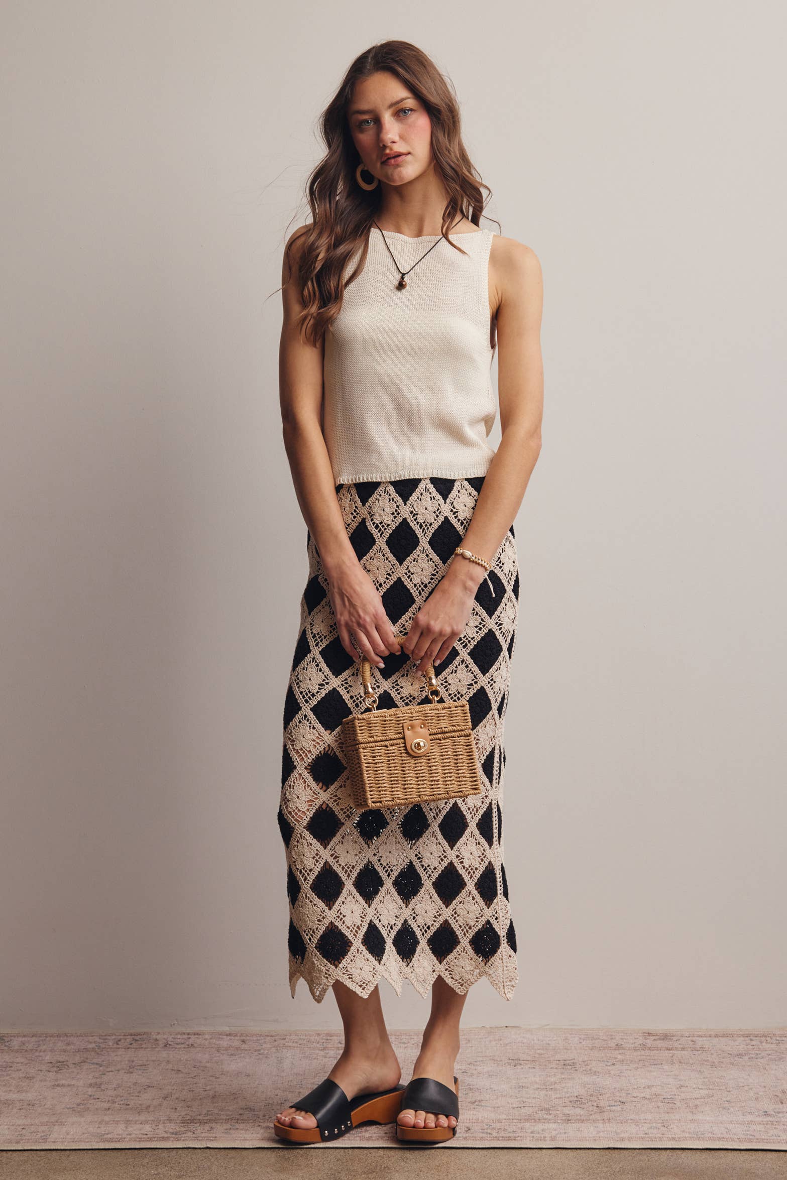 Forte Sleeveless Cotton Knit Tank Top - 926 West
