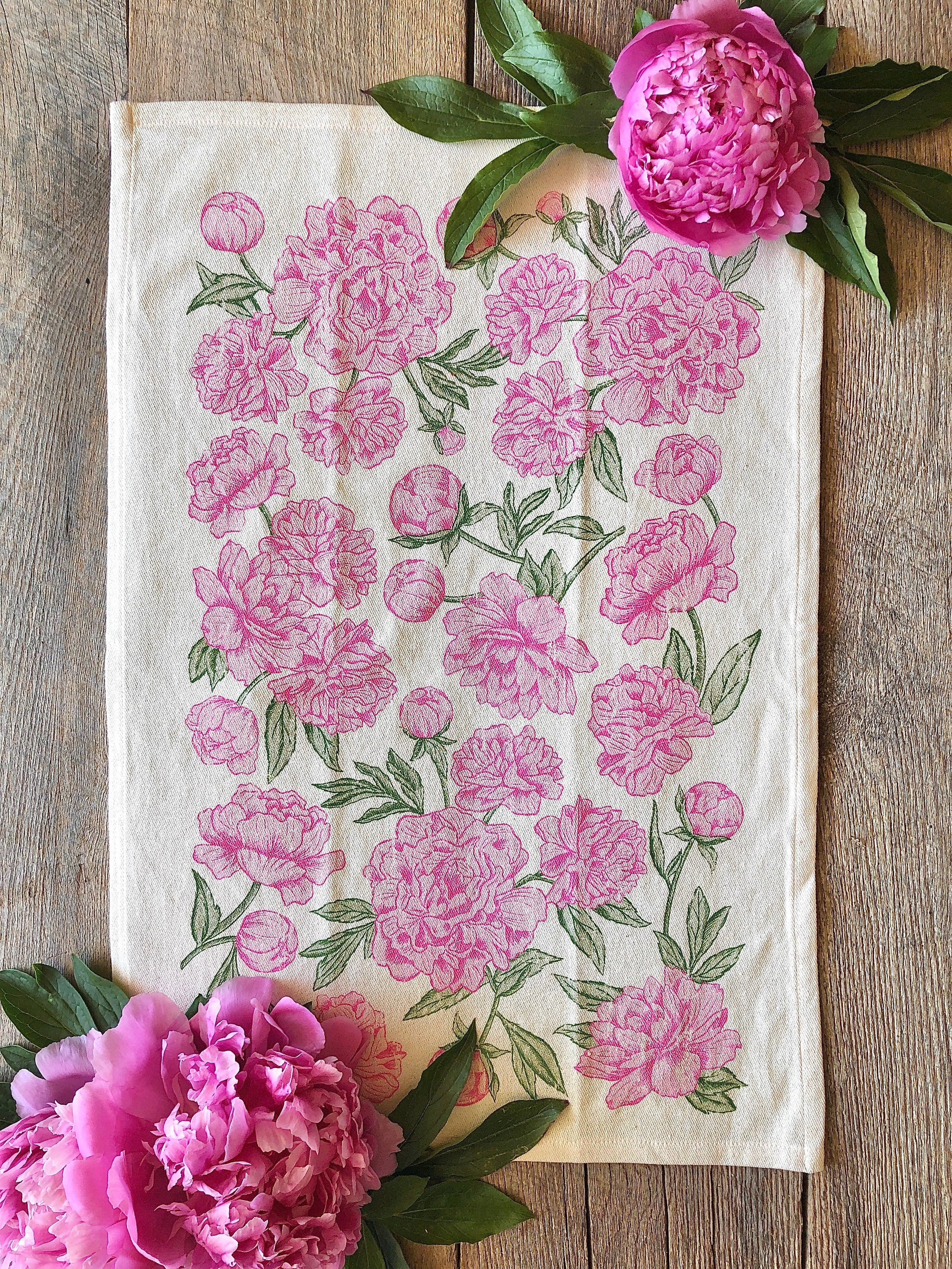 Peony Pattern - Kitchen Towel SOUTHERN FRIED DESIGN BARN