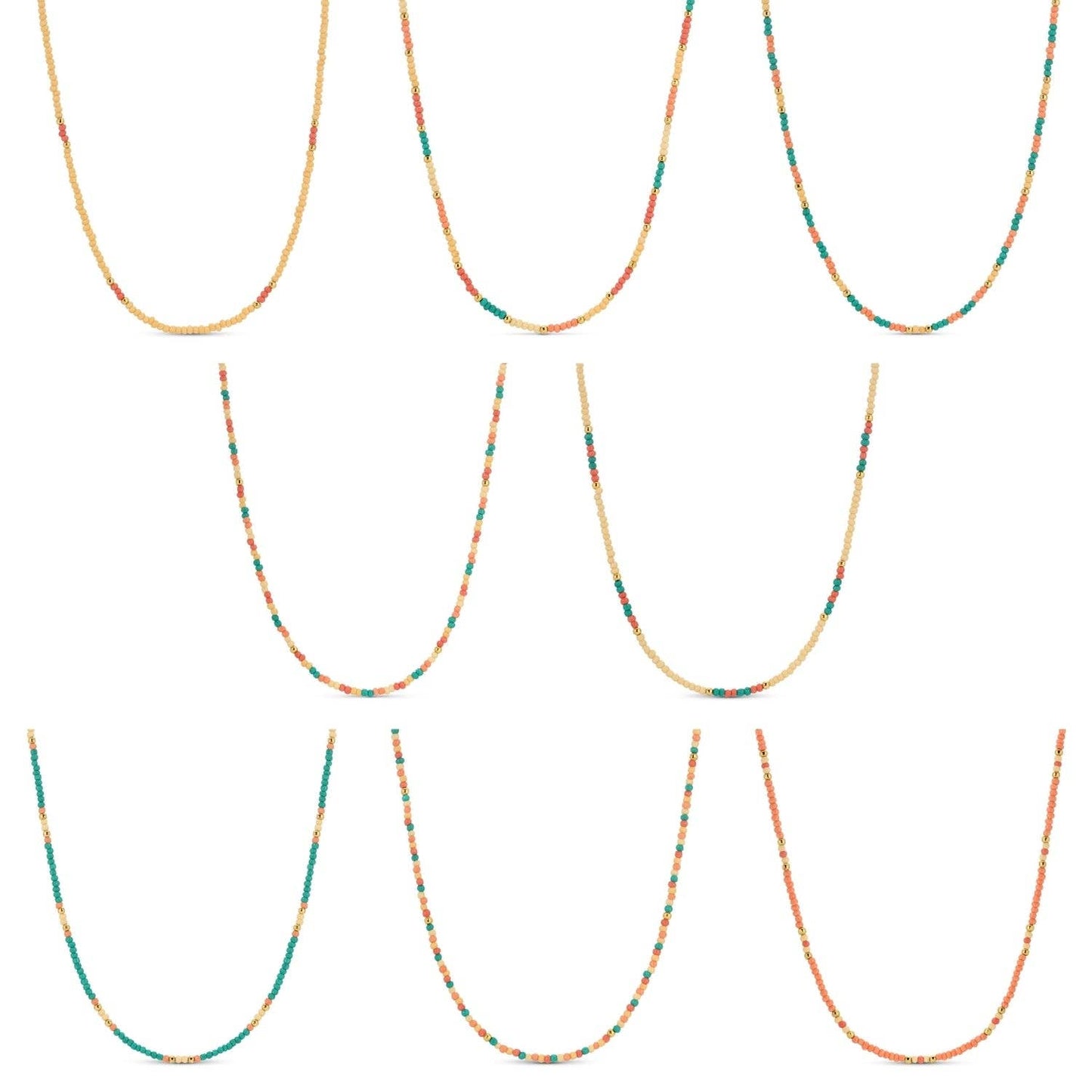 Splendid Iris - Delicate Seed Bead Necklaces - Assorted - 926 West