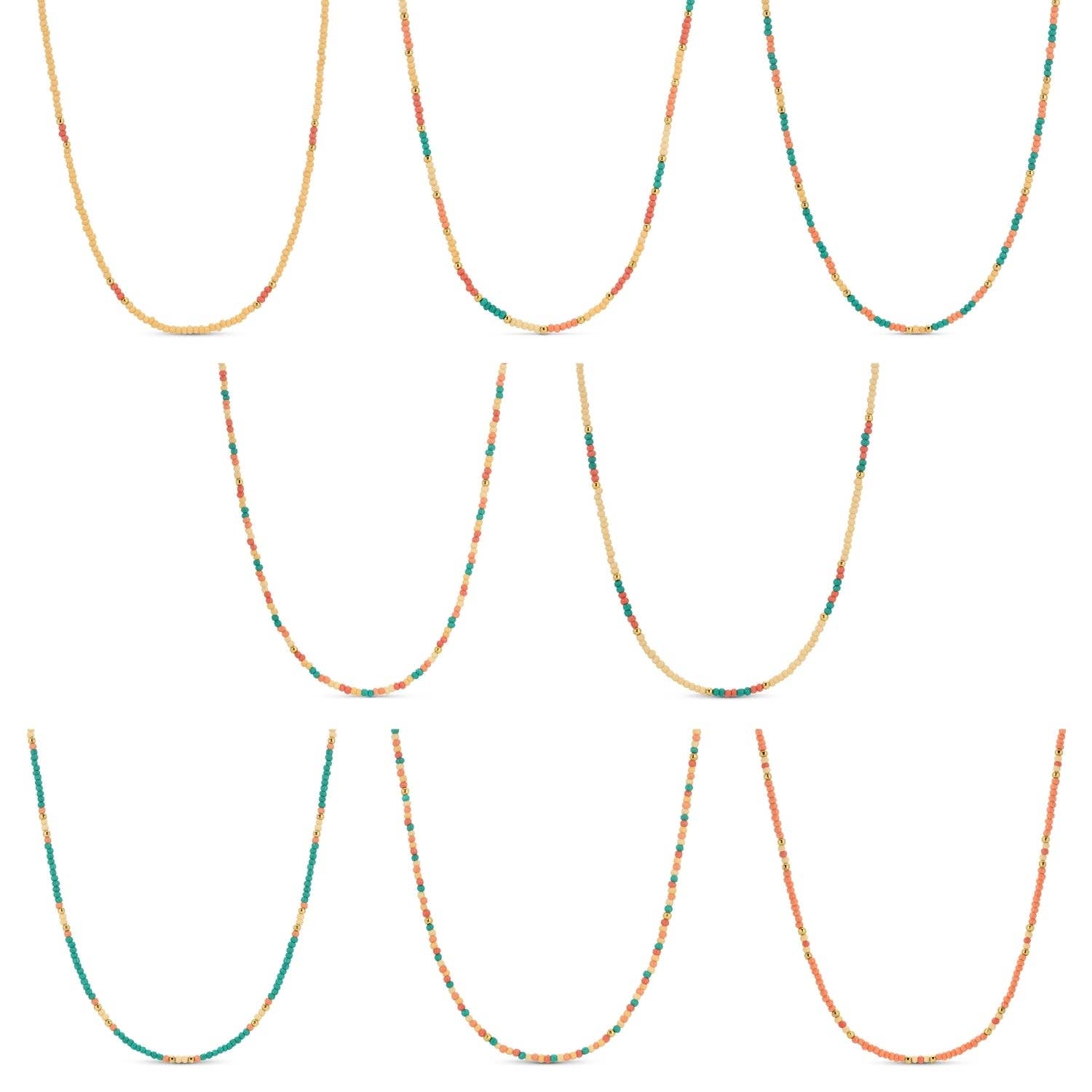 Splendid Iris - Delicate Seed Bead Necklaces - Assorted - 926 West