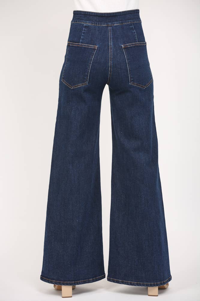 High Waisted Wide Leg Jean