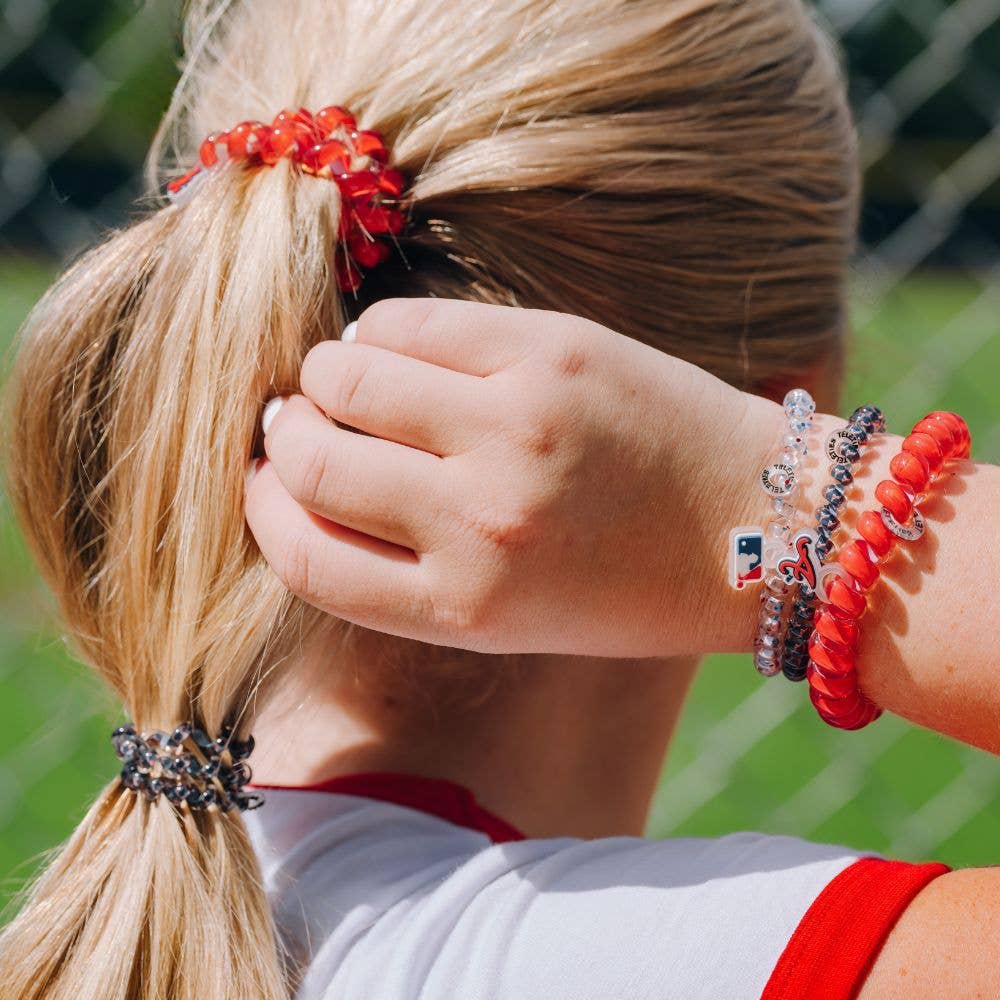 Spiral Hair Coils | Large | Atlanta Braves Hair Ties TELETIES