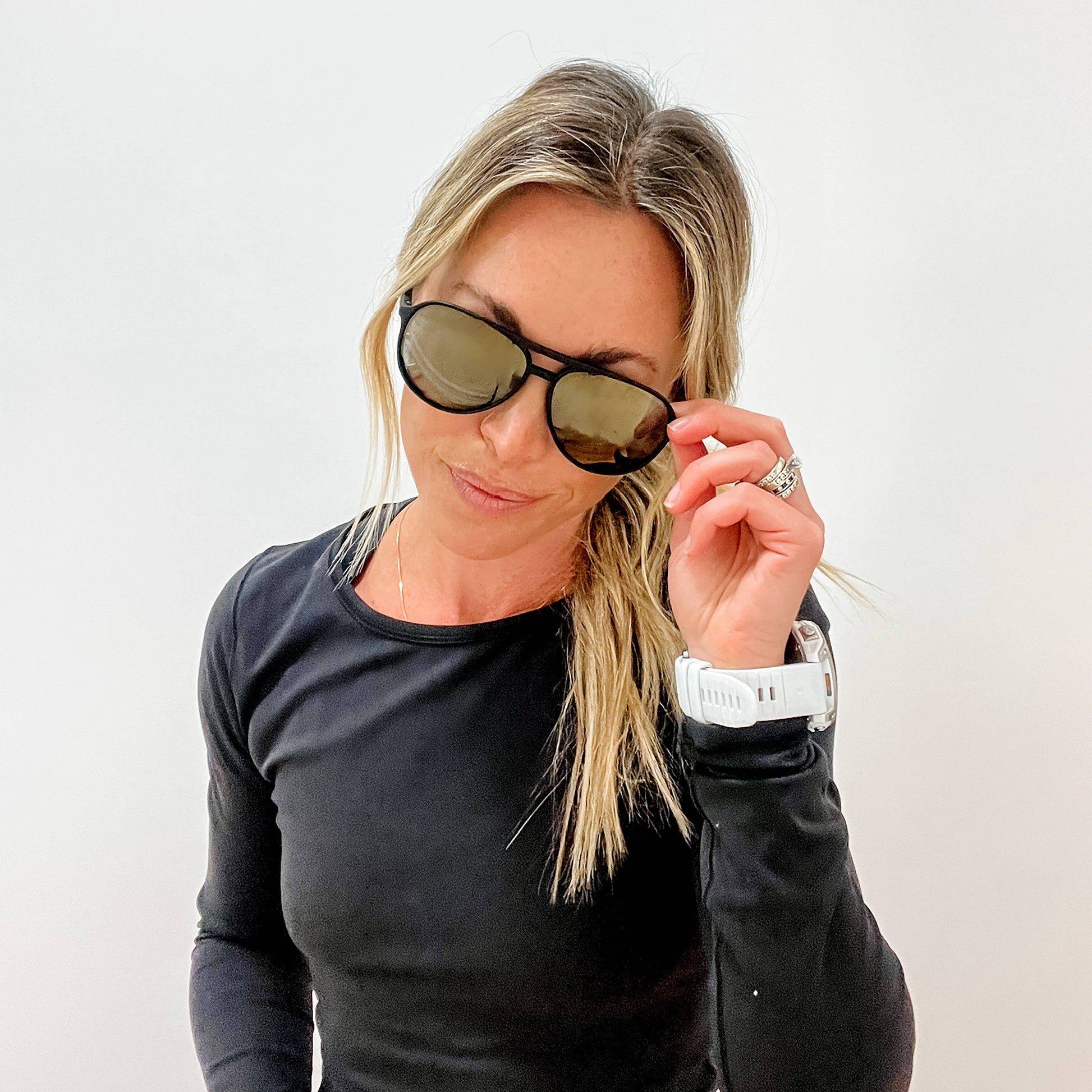 Kohv-DASH BRONZE Polarized Active Soft Rubber Aviator Sunglasses - 926 West
