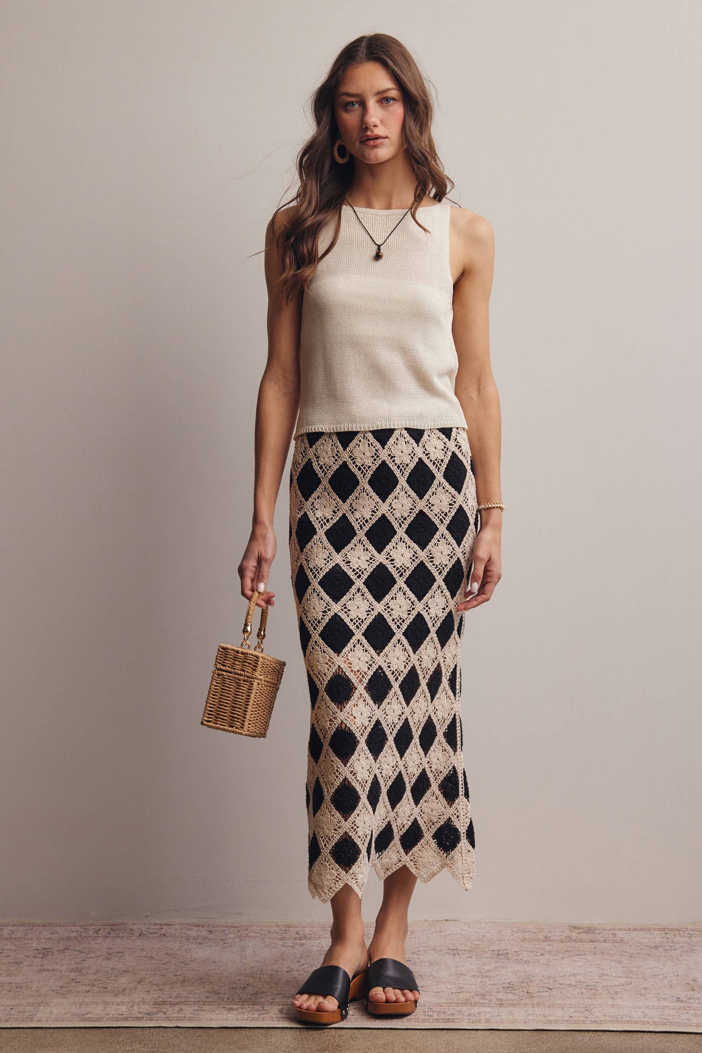 Forte Sleeveless Cotton Knit Tank Top - 926 West