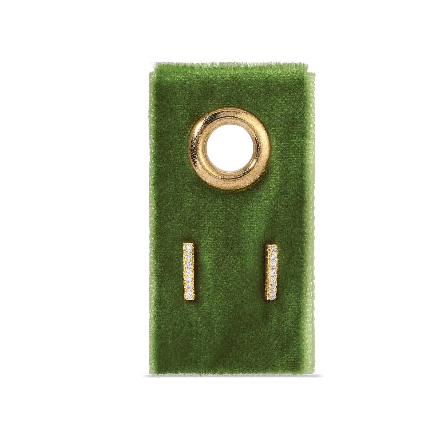 SPLENDID IRIS -Pave Bar Studs On Velvet Gift Tag - 926 West