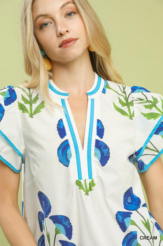 UMGEE - Blossom Meadow Print Top