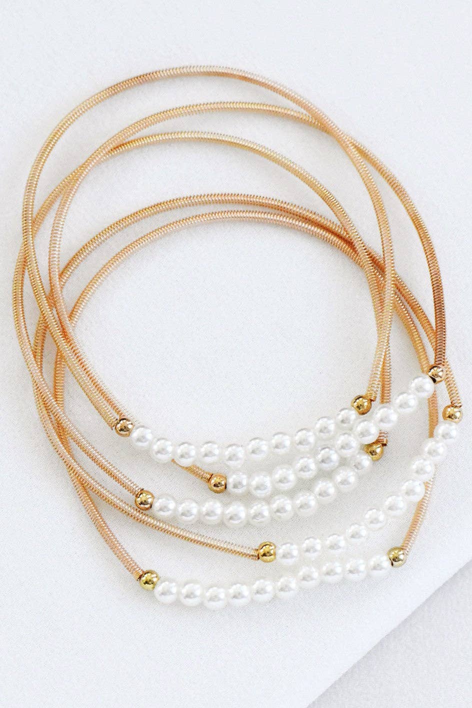 Boho Layered Spring Coil Guitar String Bracelet Set - 926 West