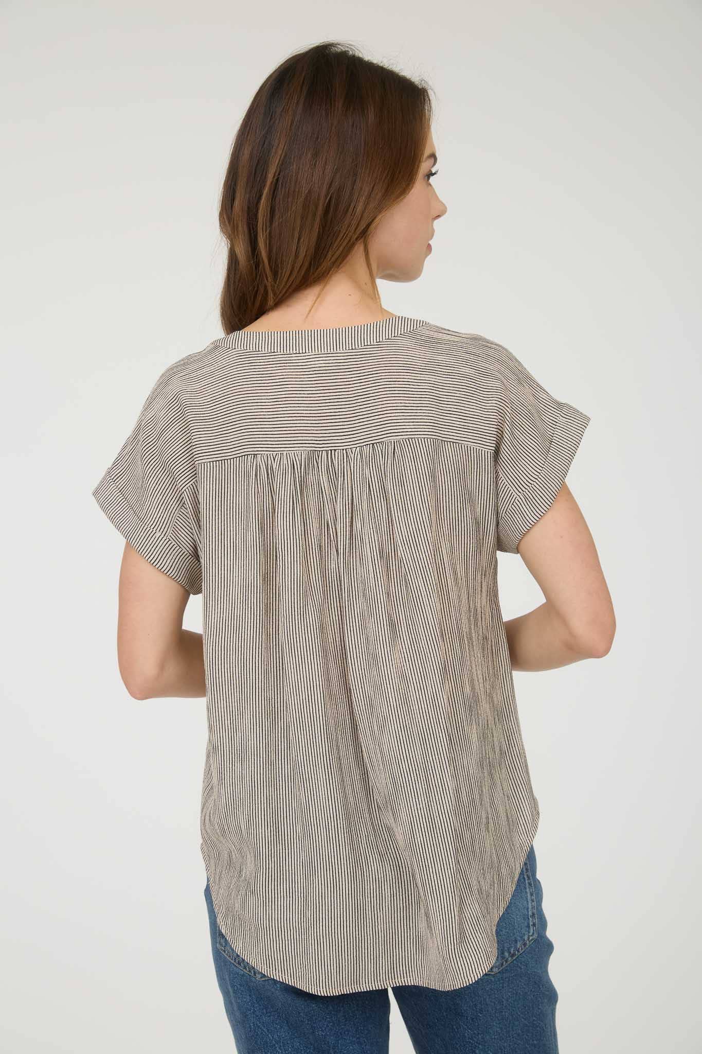 BLU PEPPER - INSTRIPE SHORT CUFF SLEEVE BUTTON DOWN SHIRT - 926 West