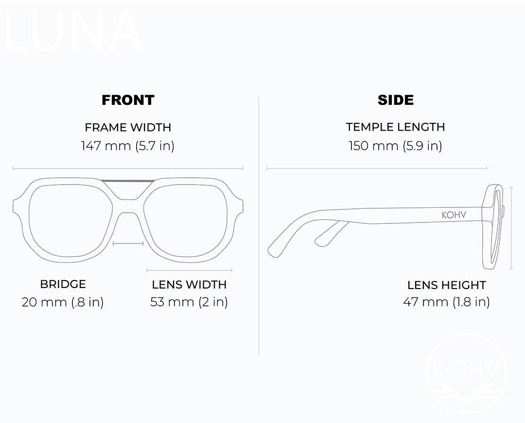 Kohv-LUNA BRONZE Polarized Square Designer Fashion Sunglasses - 926 West