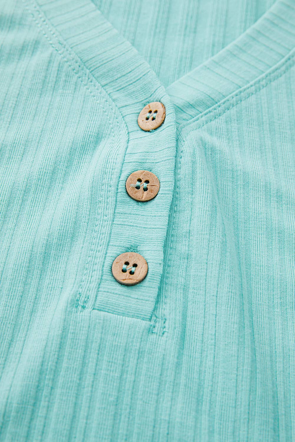 Ribbed Button V Neck Tank Top and Shorts Set 926 WEST