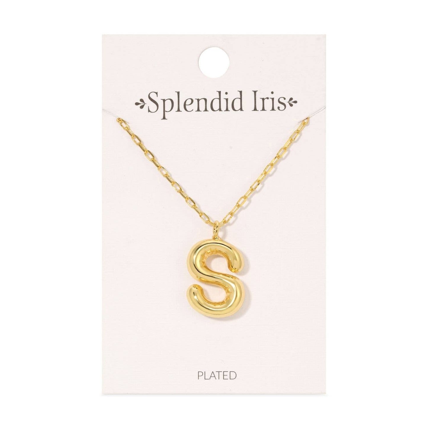 Splendid Iris - Large Balloon Initial Pendant - Assorted - 926 West