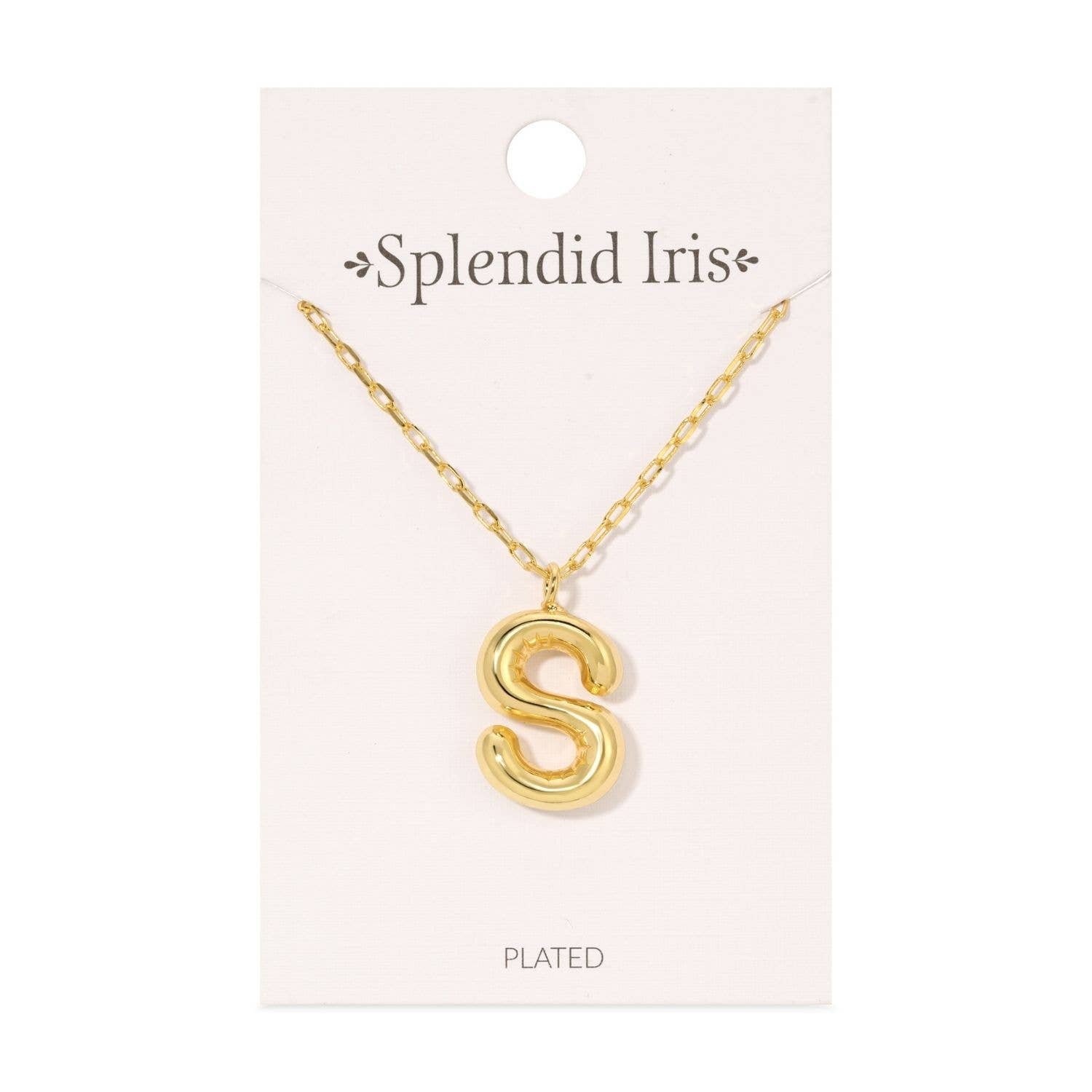 Splendid Iris - Large Balloon Initial Pendant - Assorted - 926 West