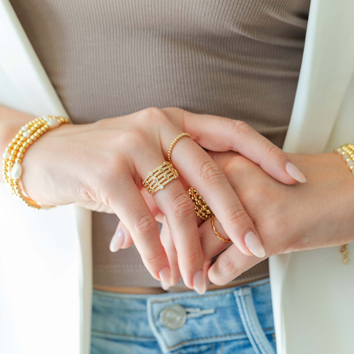 Splendid Iris - Super Delicate Adjustable Dot Ring - 926 West