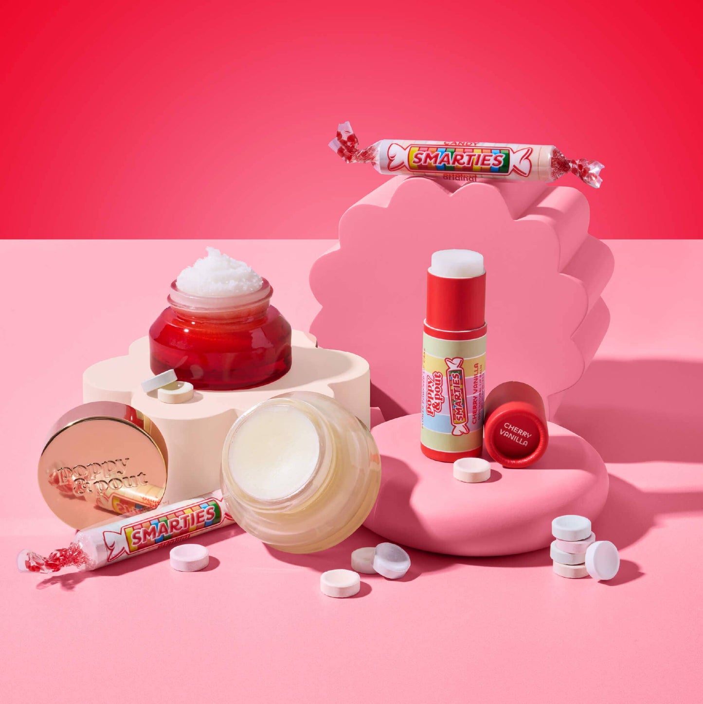 Poppy & Pout - Limited Edition, Lip Balm, Smarties, Cherry Vanilla
