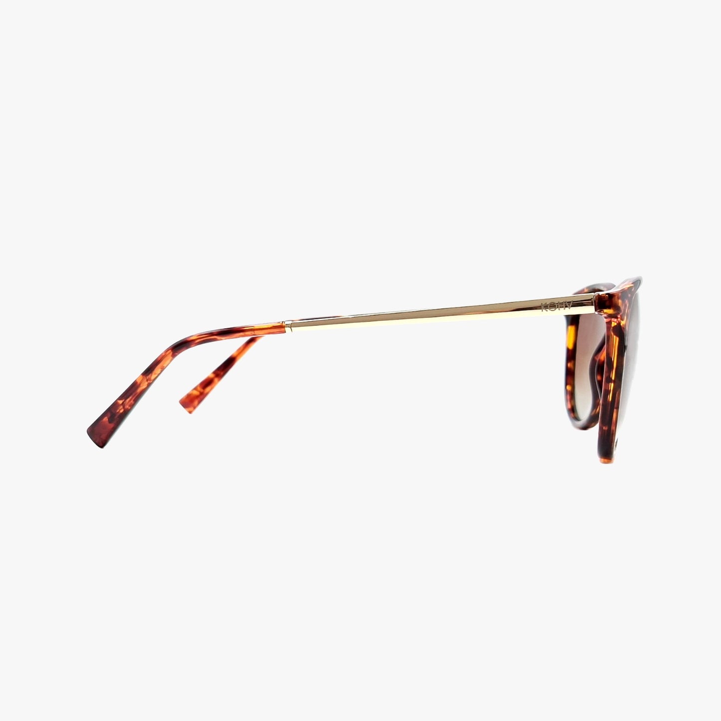 Kohv - HALE CLASSIC TORTOISE Polarized Round Fashion Sunglasses - 926 West