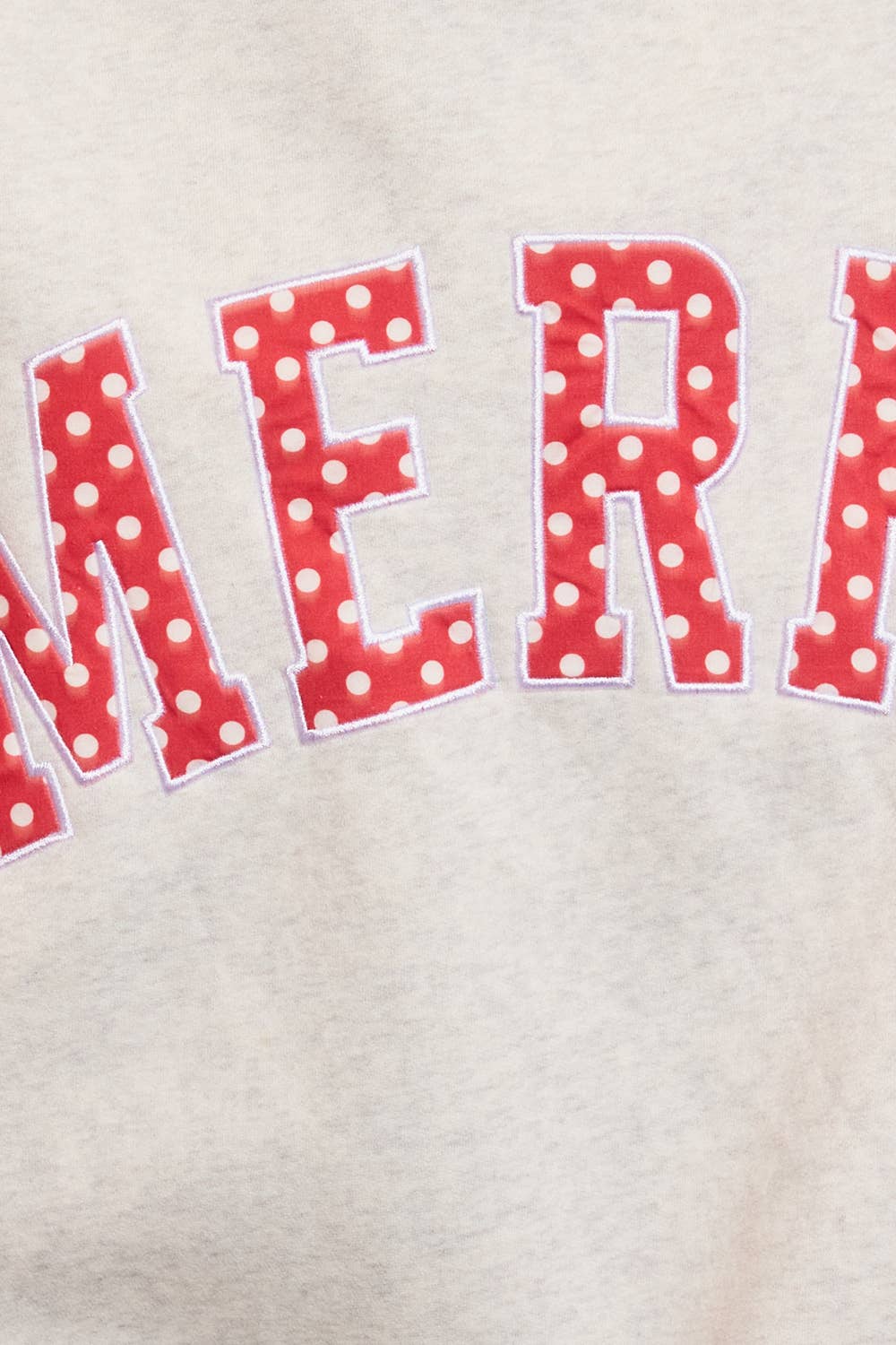 Merry Appliqué Varsity Mock Neck Sweatshirt