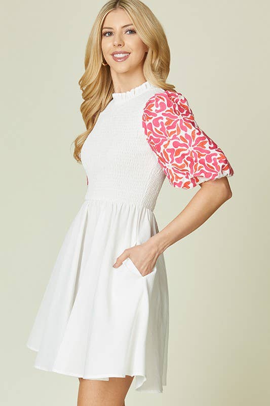 Besson River - Floral Embroidery Dress