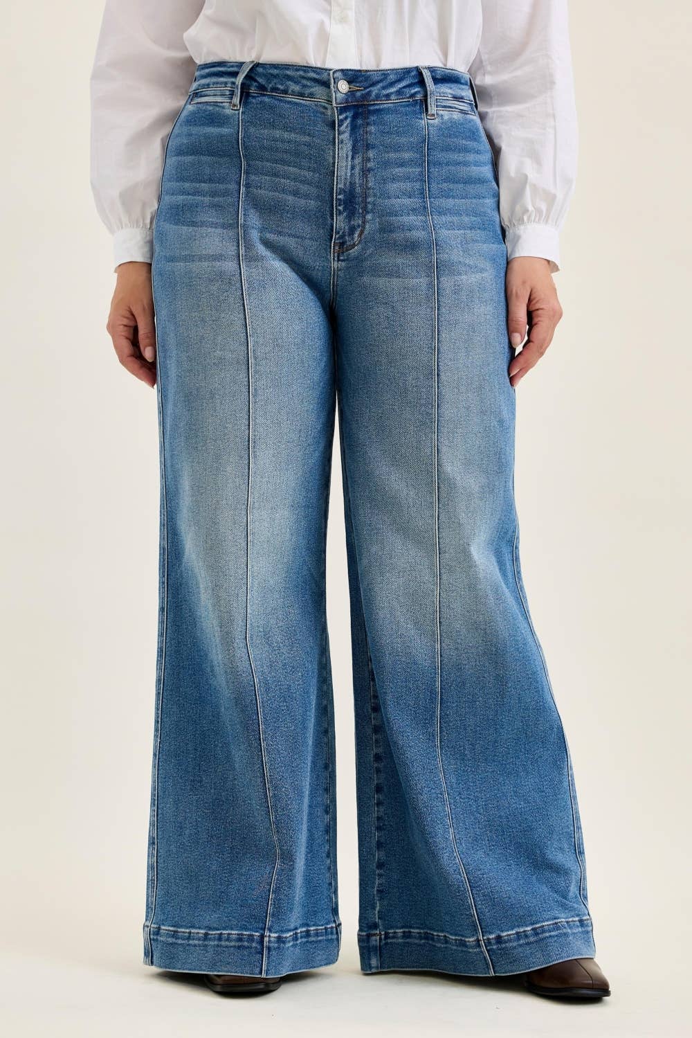Judy Blue Multi Inseam Palazzo Shield Pocket Jeans