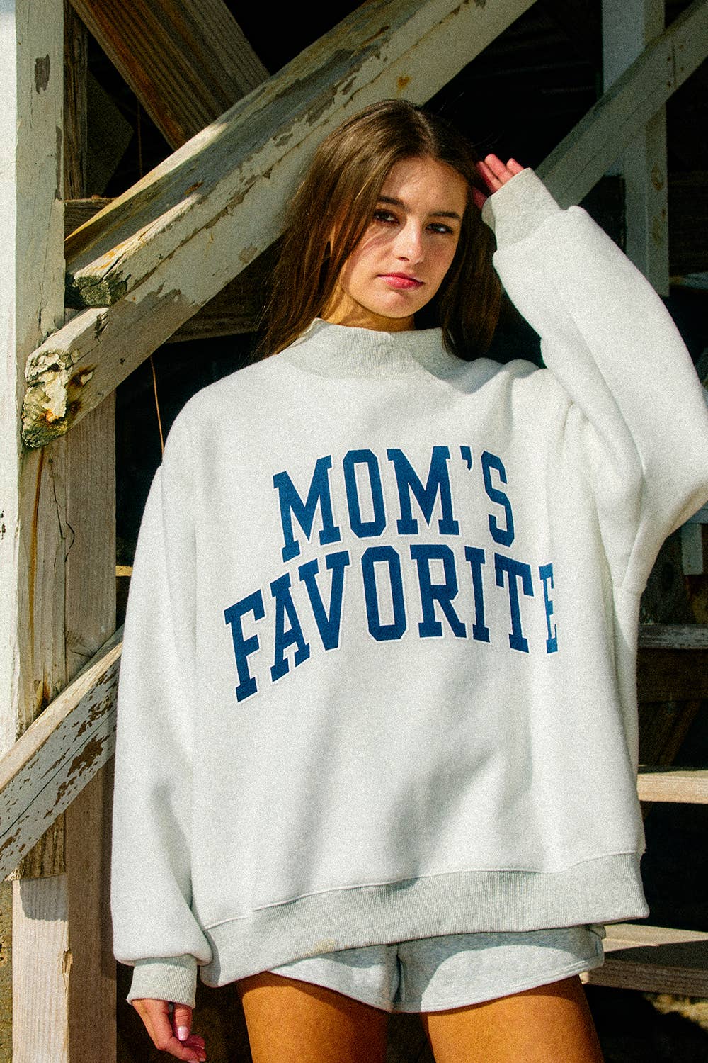 Dad / Moms Favorite Reversible Mock-Neck Sweatshirt