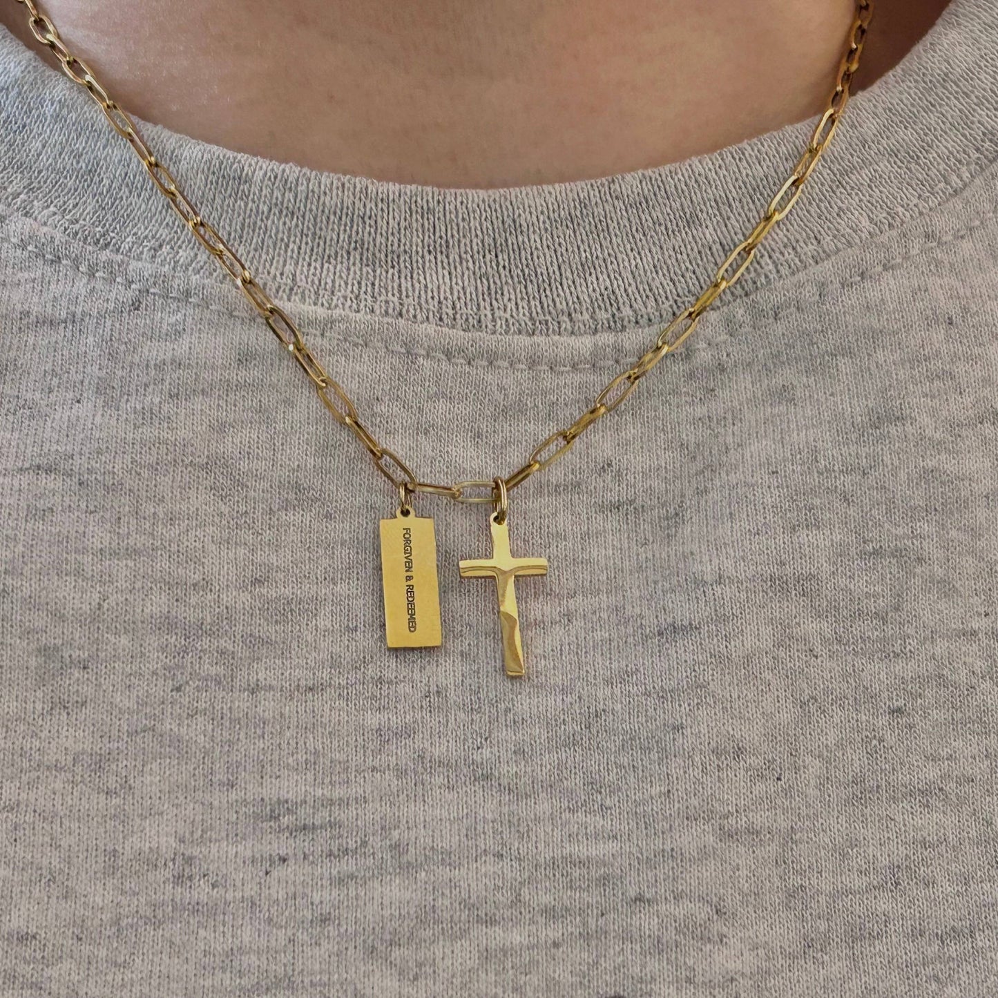 Christian Necklace Jewelry Bible verse 14k gold plated