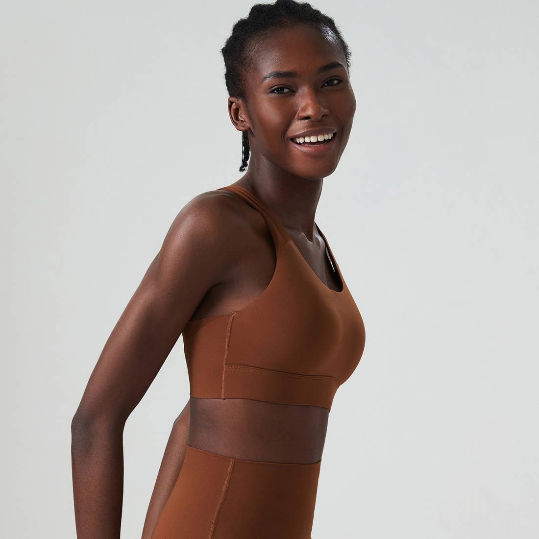 Solid Color Back Buckle High Support Fitness Sports Bra Sodalemon