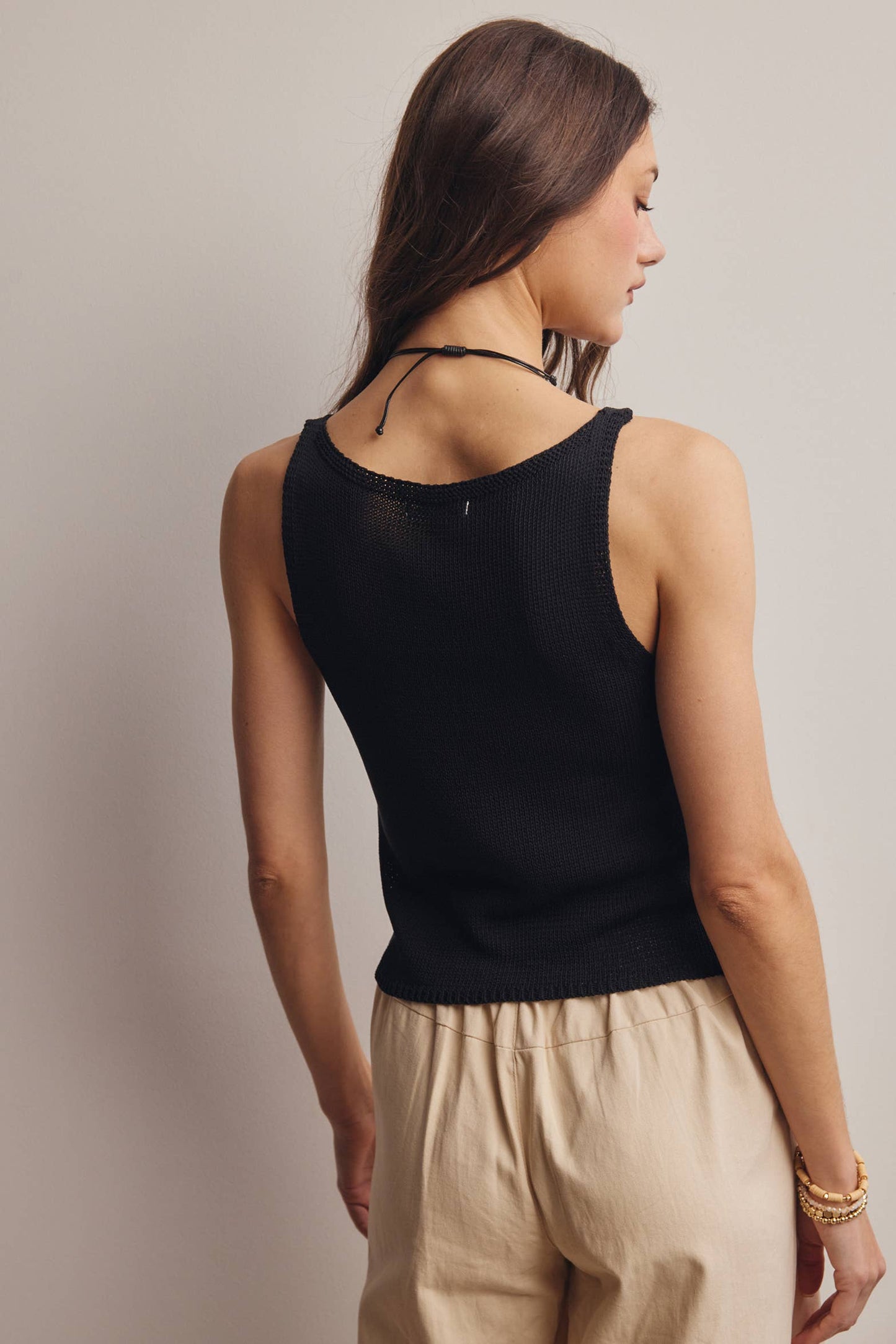 Forte Sleeveless Cotton Knit Tank Top - 926 West