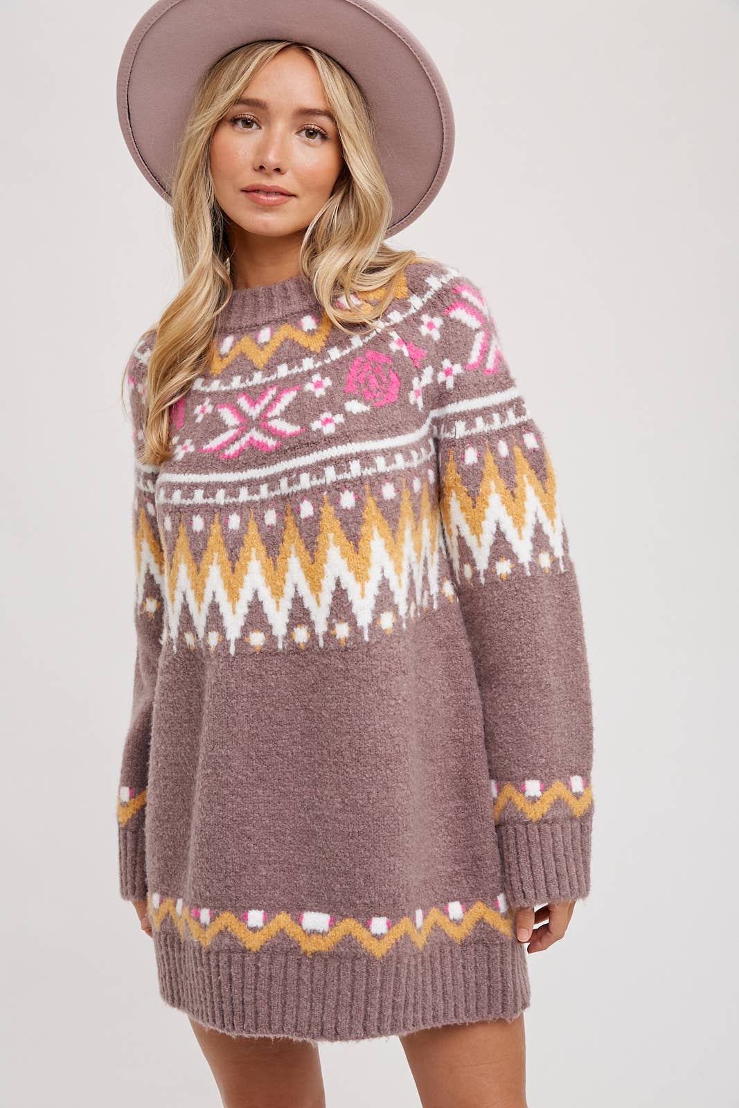 FAIR ISLE SWEATER DRESS Bluivy