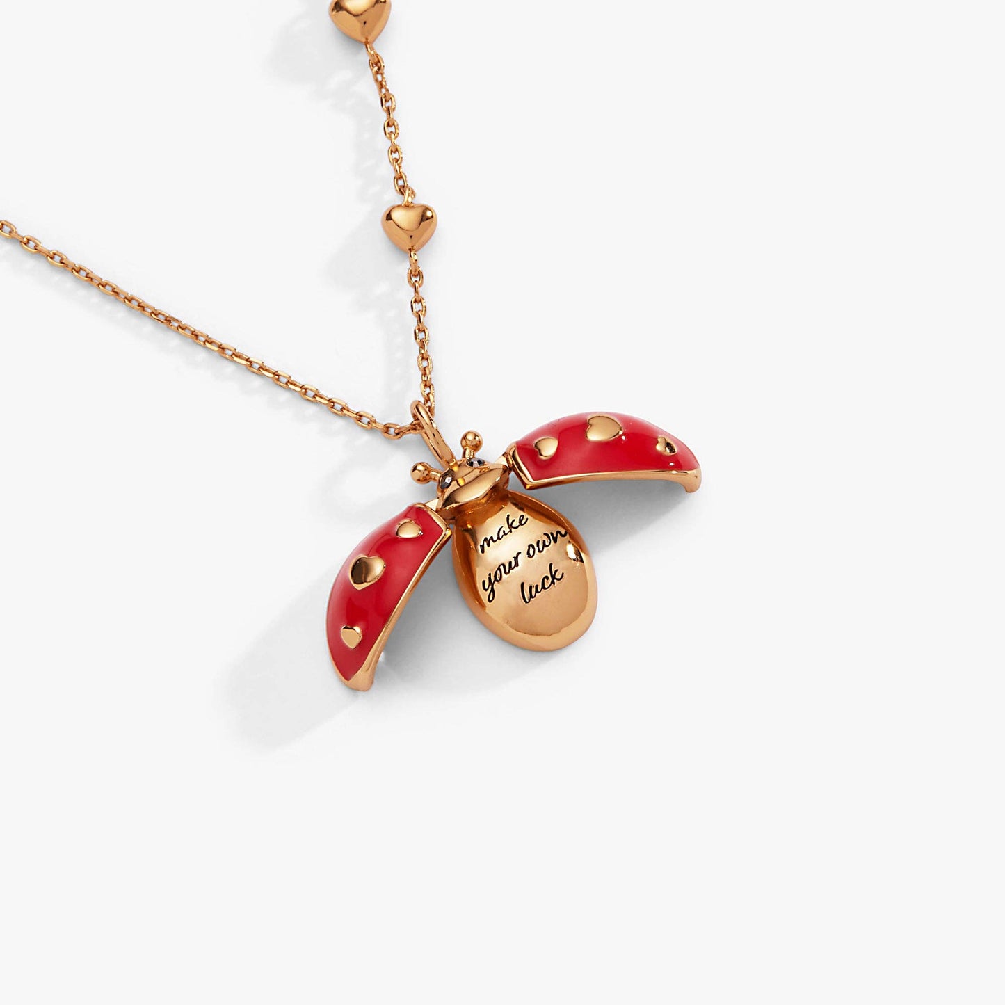 ALEX + ANI - 'Make Your Own Luck' Ladybug Locket Pendant