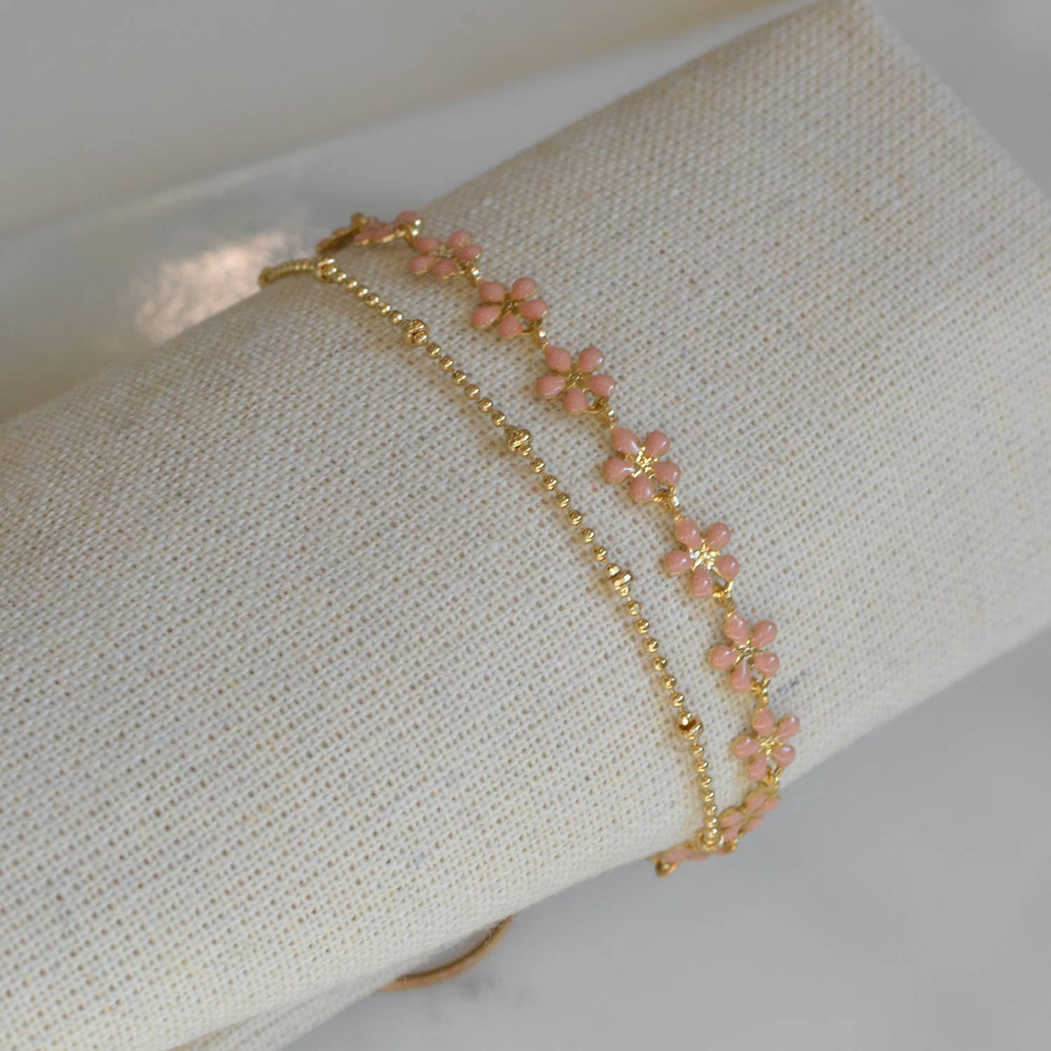 Color Epoxy Enamel Flower Adjustable Chain Bracelets StarryNYC