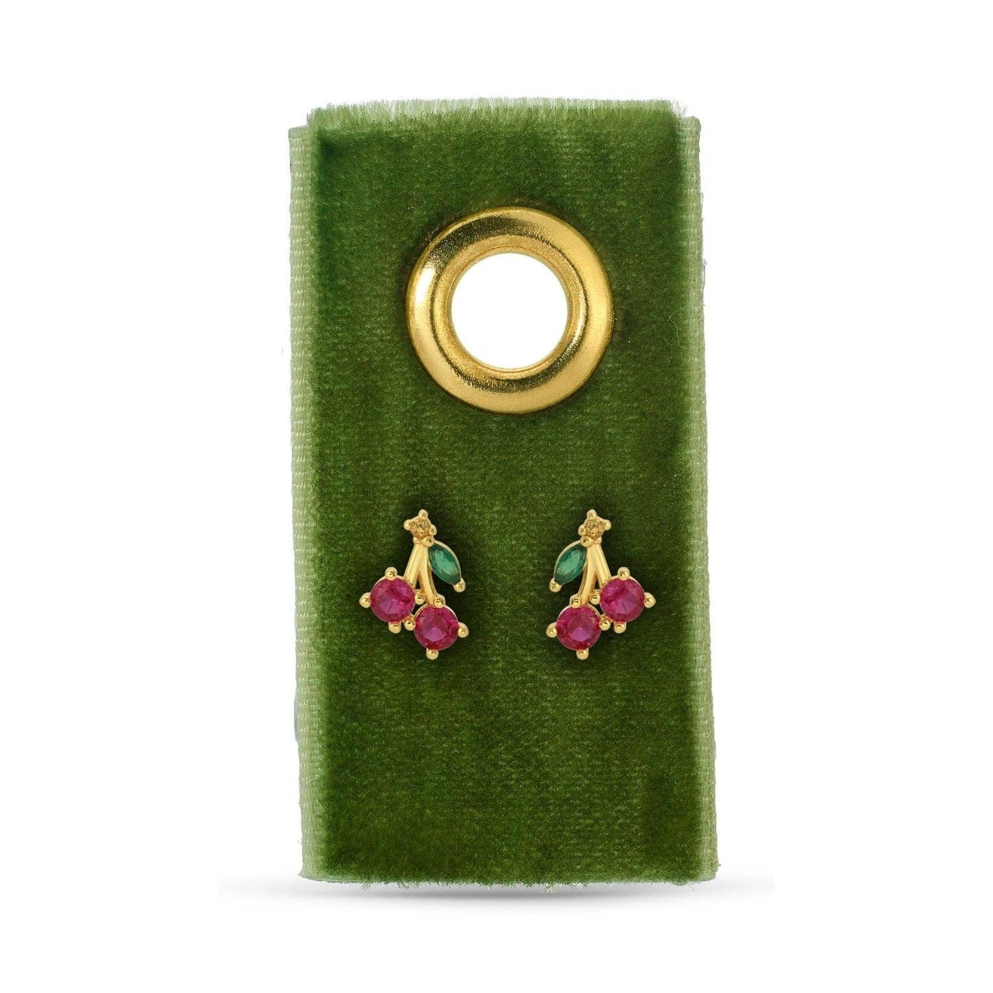 SPLENDID IRIS - Cherry Studs On Velvet Gift Tag - 926 West